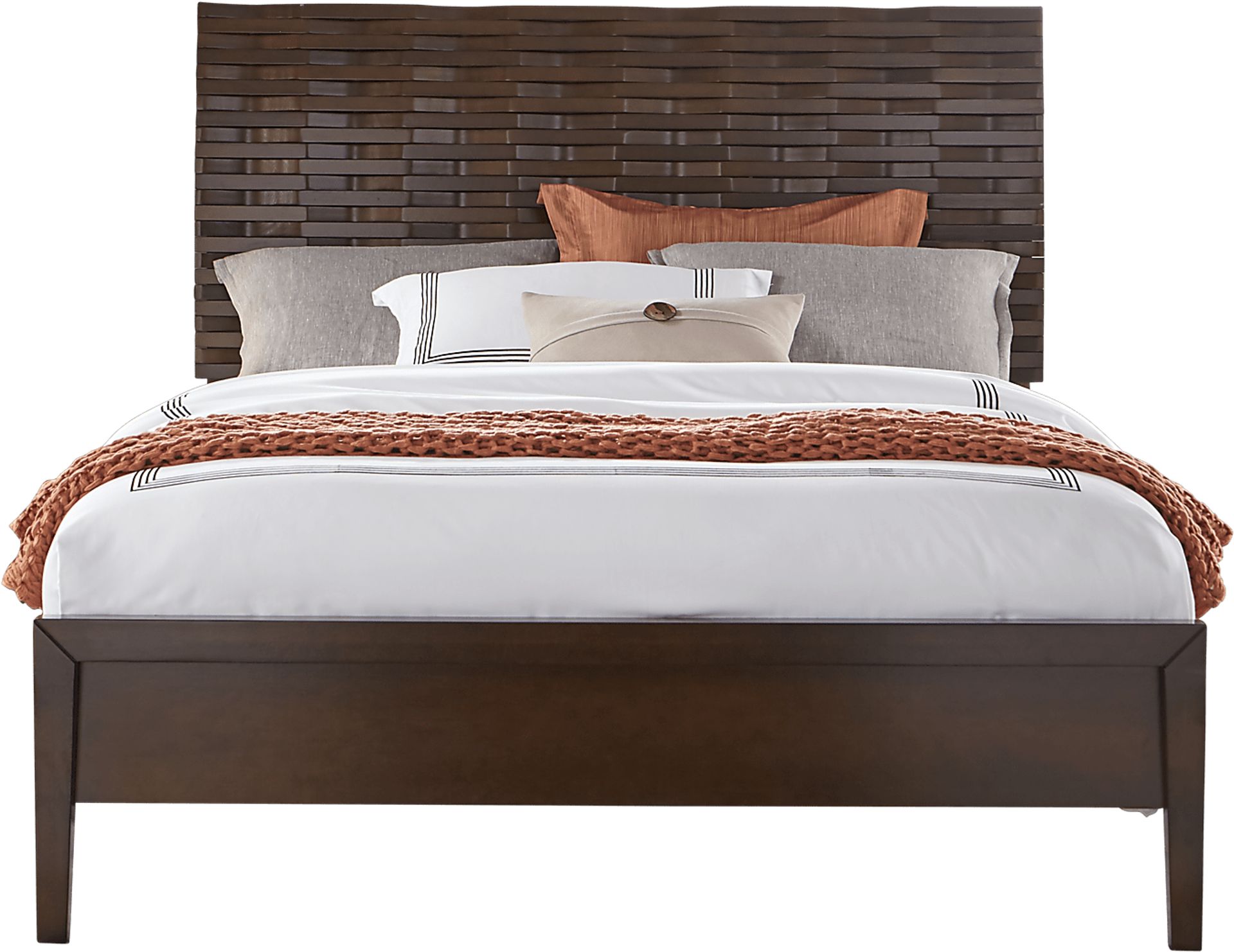 Eastchester Brown Cherry 3 Pc King Panel Bed - Image 1