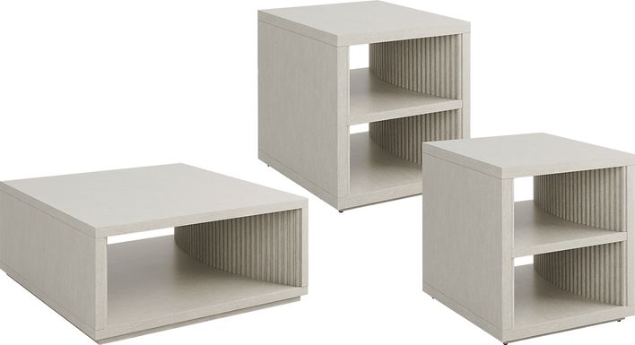 Eastchester White 3 Pc Table Set