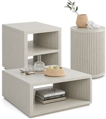 Eastchester White 3 Pc Table Set