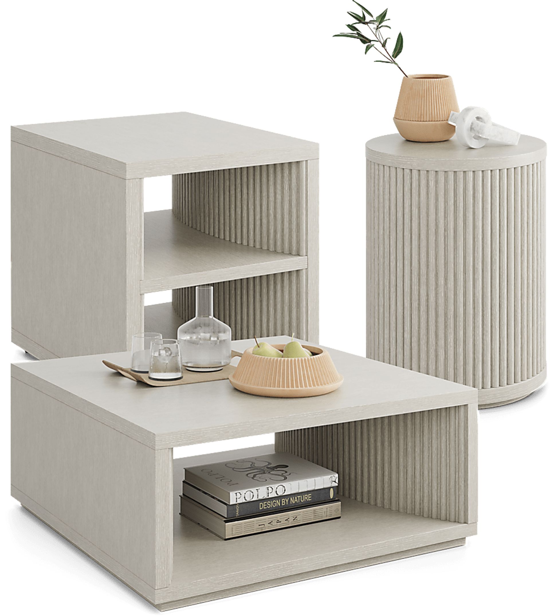 Eastchester White 3 Pc Table Set - Image 1