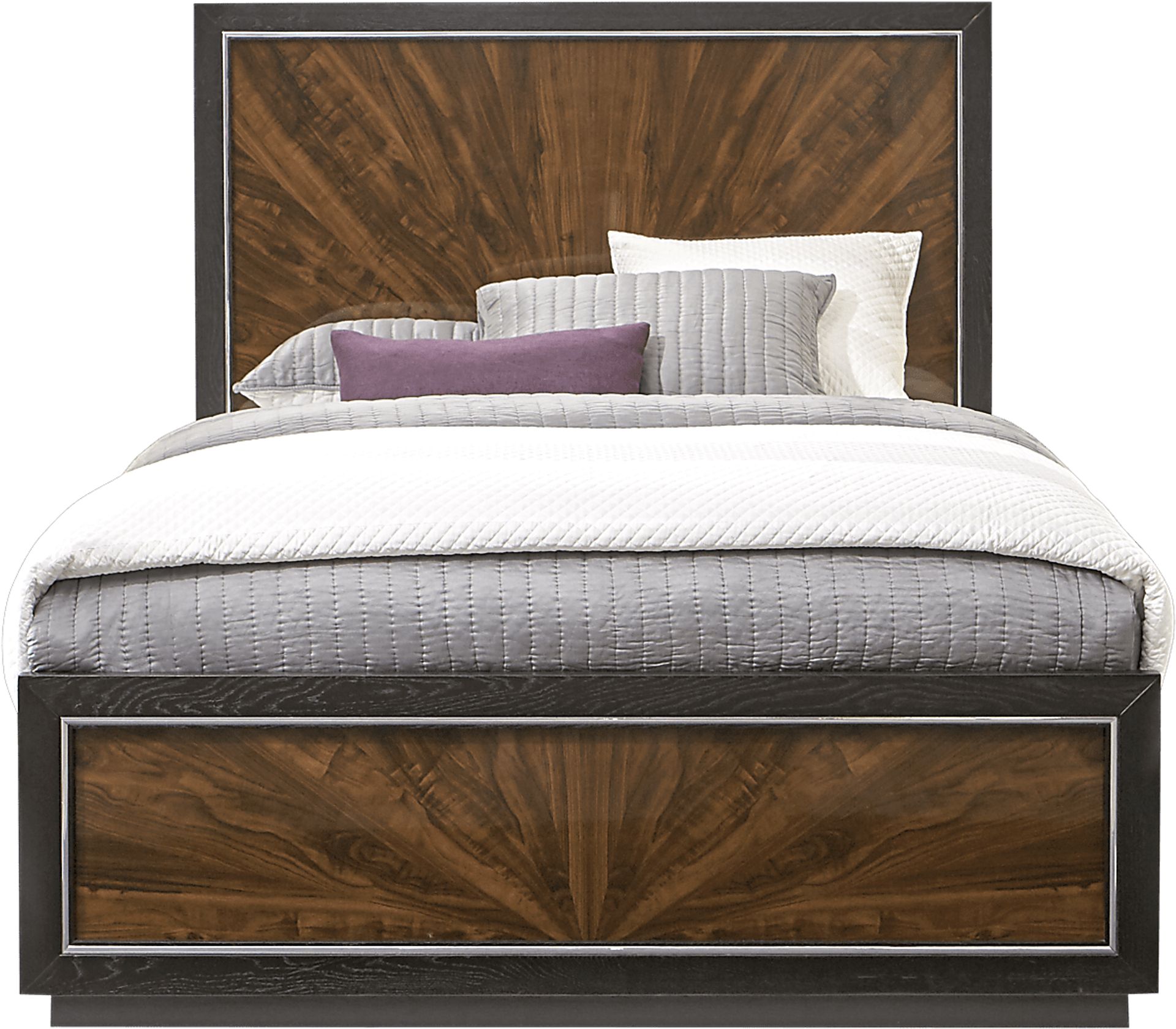 Eastern Boulevard Walnut 3 Pc Queen Panel Bed - Image 1