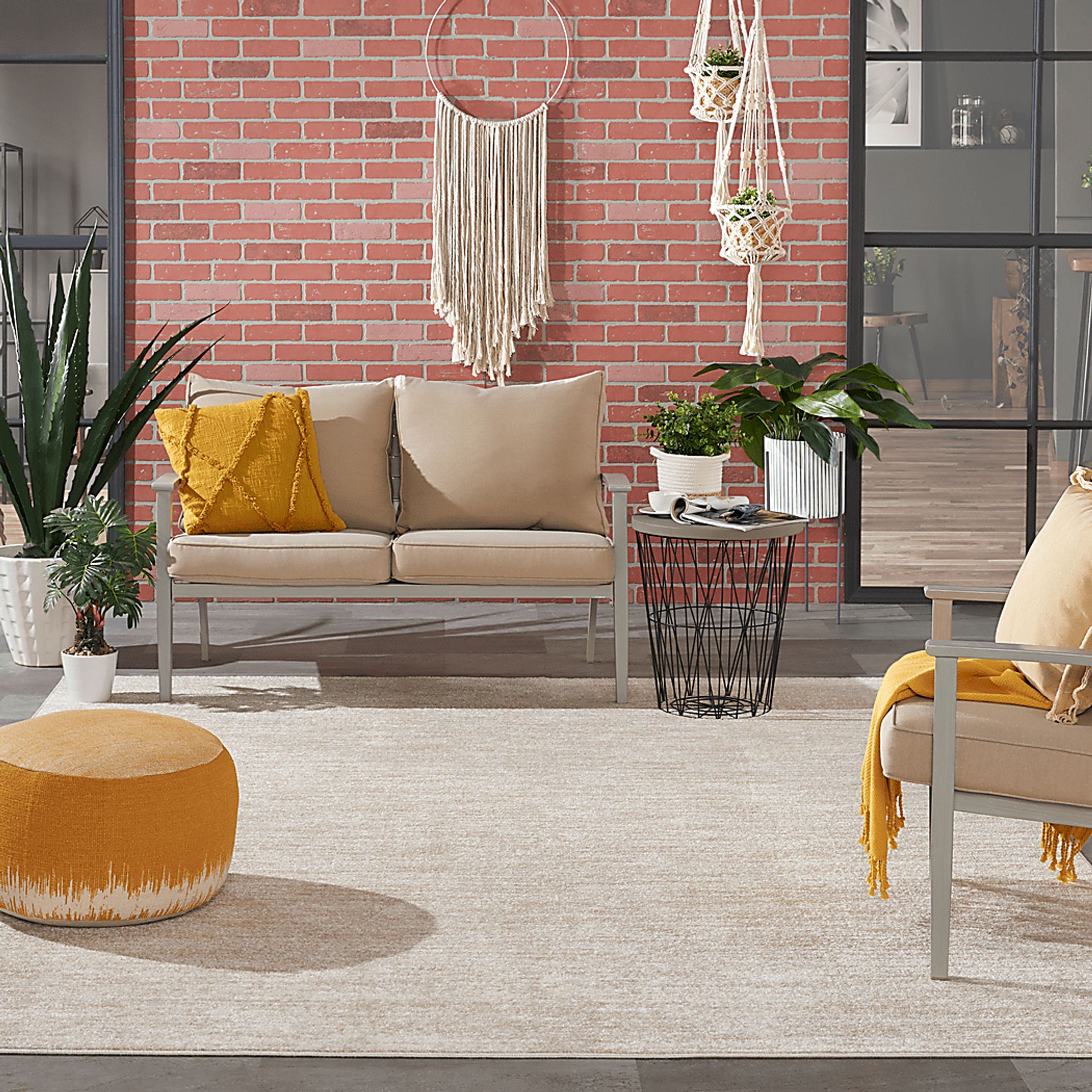Easthagen Beige 8' x 10' Indoor/Outdoor Rug - Image 2