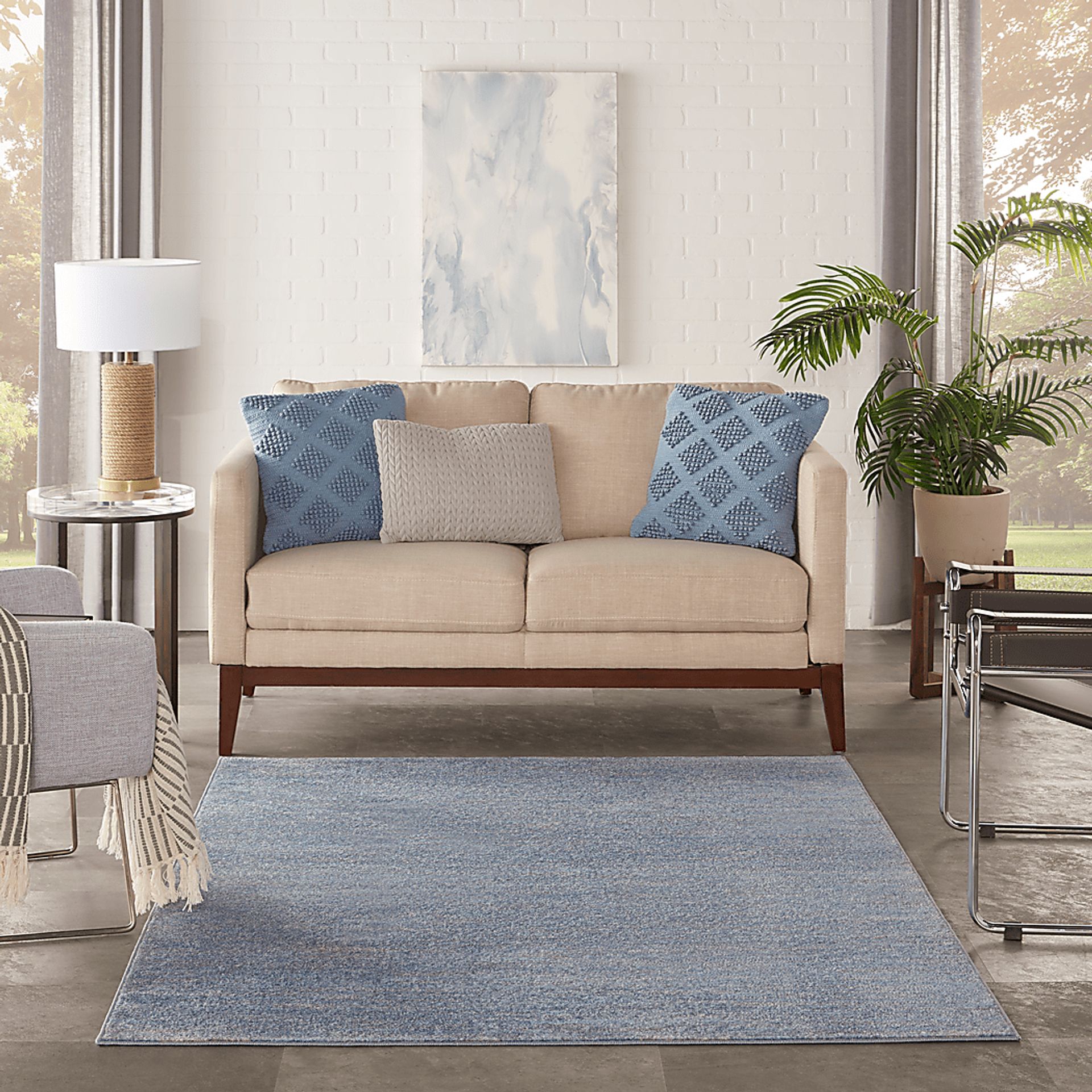 Easthagen Blue/Gray 5' x 7' Indoor/Outdoor Rug - Image 3
