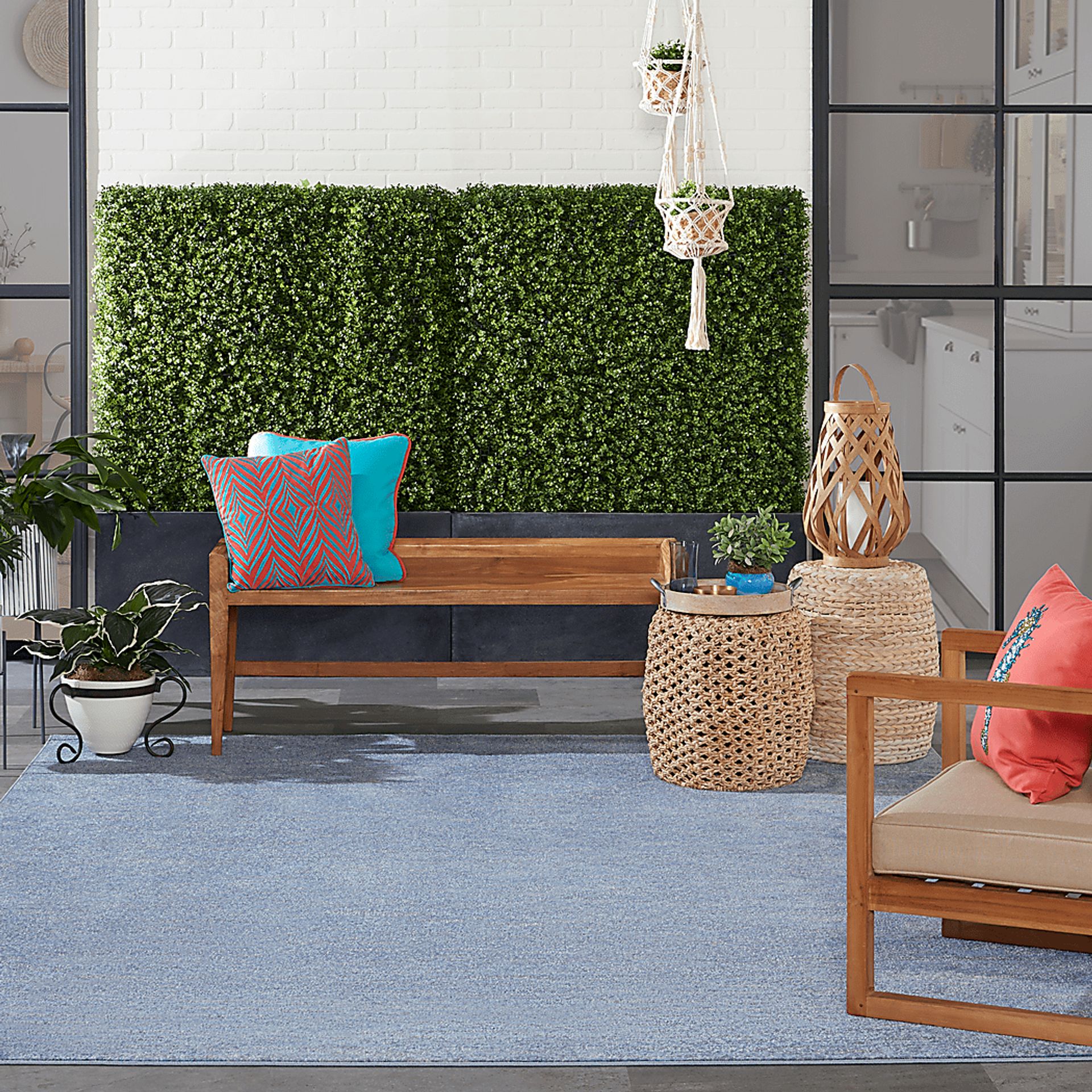 Easthagen Blue/Gray 8' x 10' Indoor/Outdoor Rug - Image 2