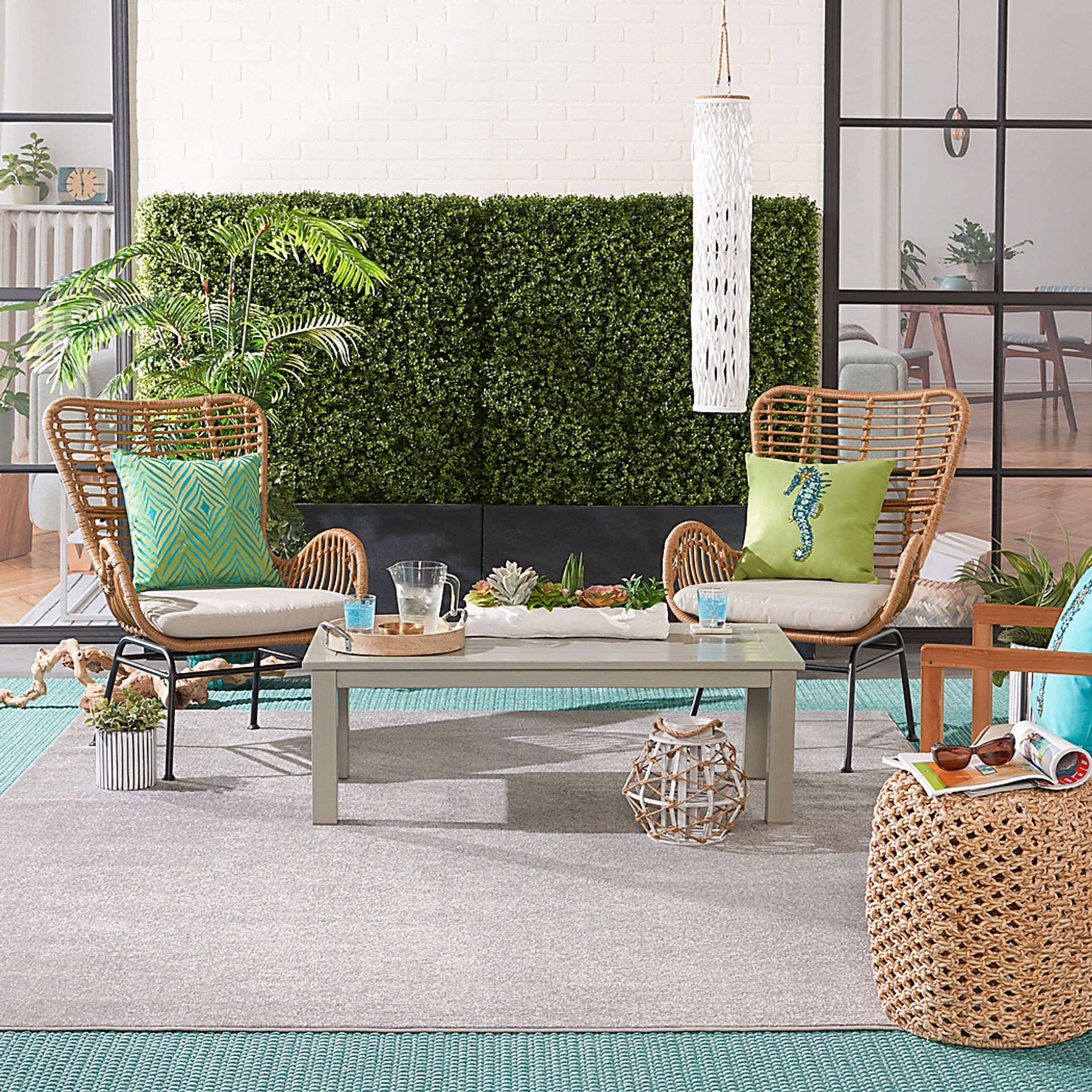 Easthagen Gray 8' x 10' Indoor/Outdoor Rug - Image 2