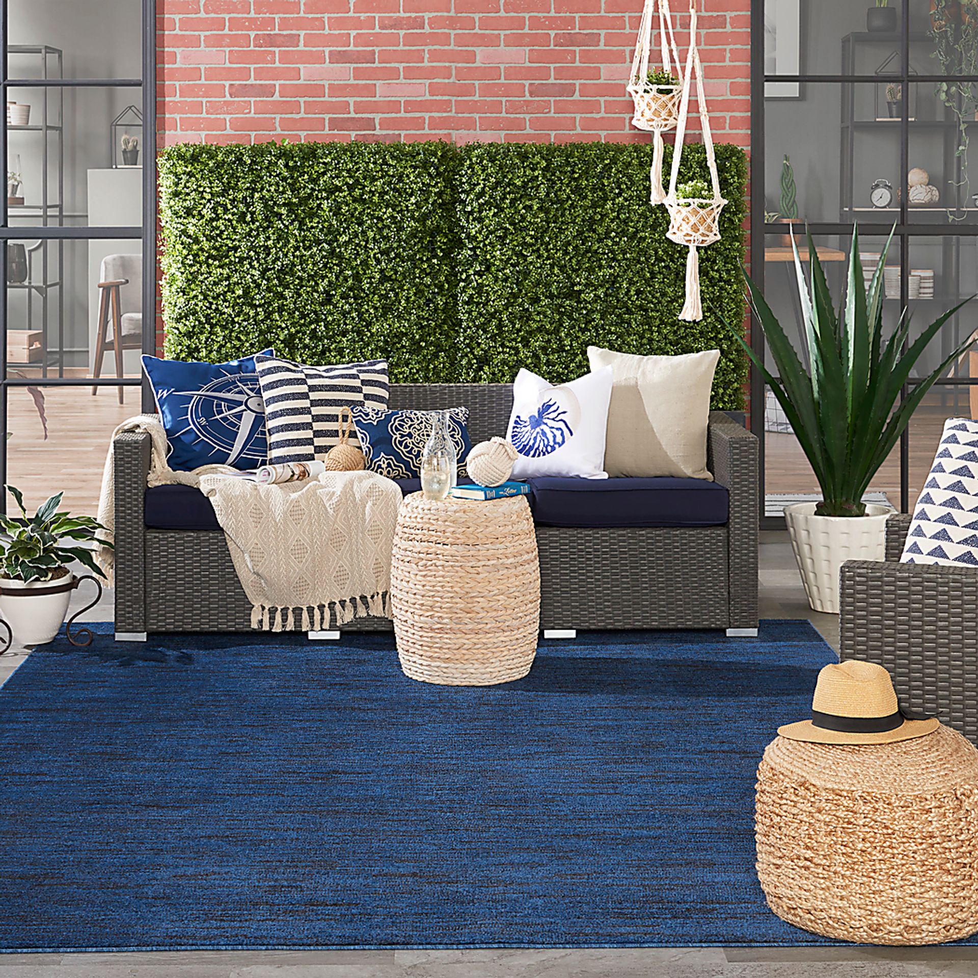 Easthagen Midnight Blue 8' x 10' Indoor/Outdoor Rug - Image 2