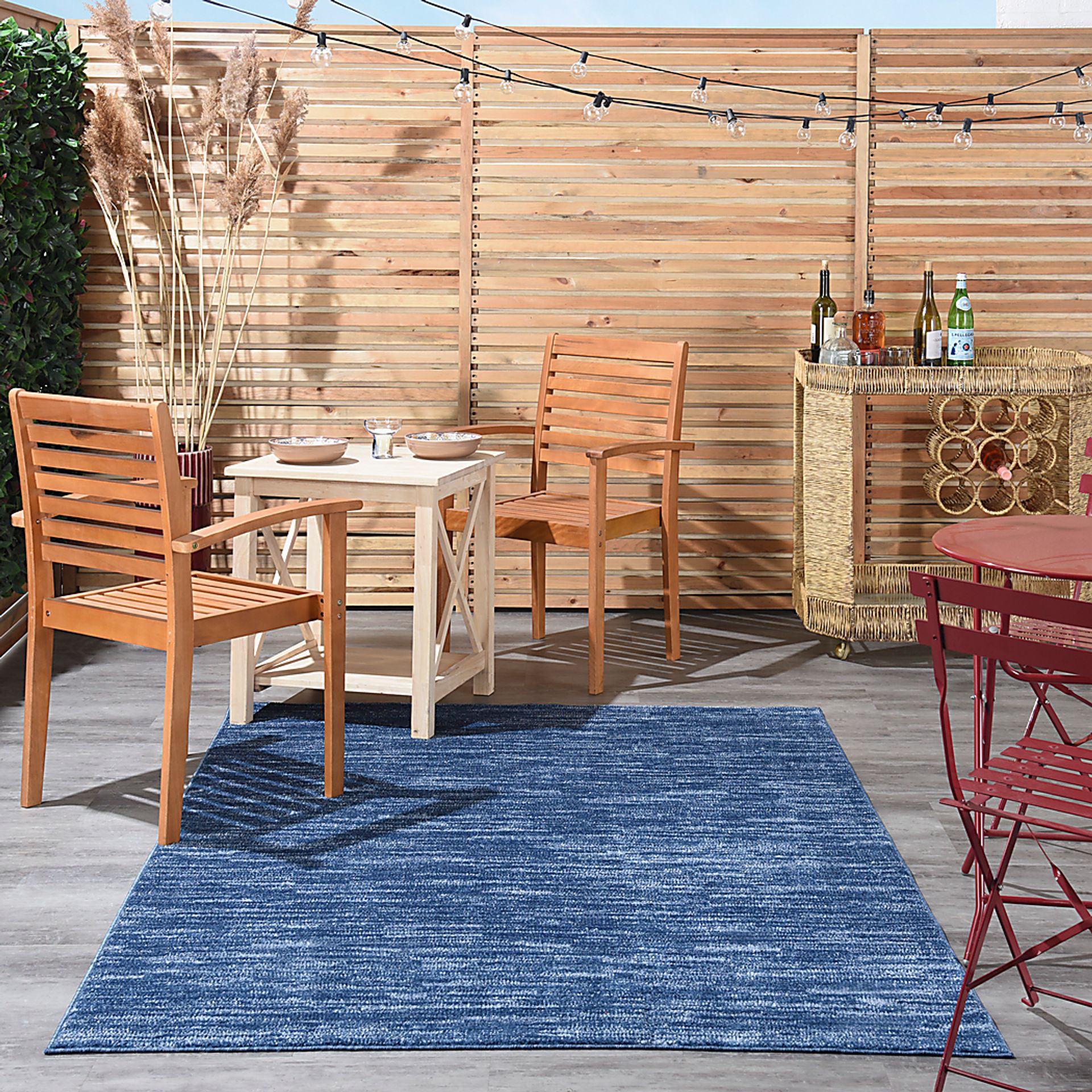 Easthagen Navy Blue 5' x 7' Indoor/Outdoor Rug - Image 2