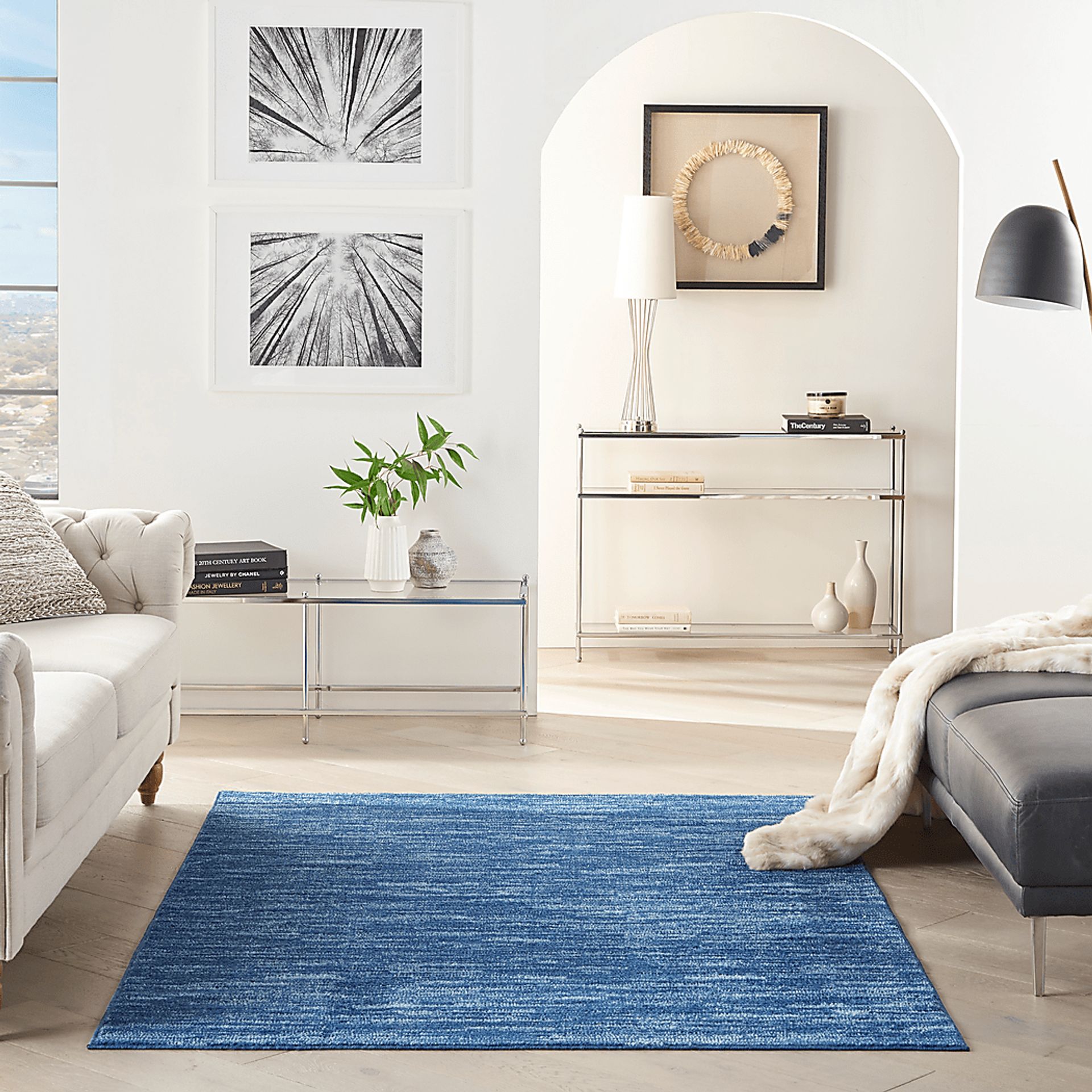 Easthagen Navy Blue 5' x 7' Indoor/Outdoor Rug - Image 3