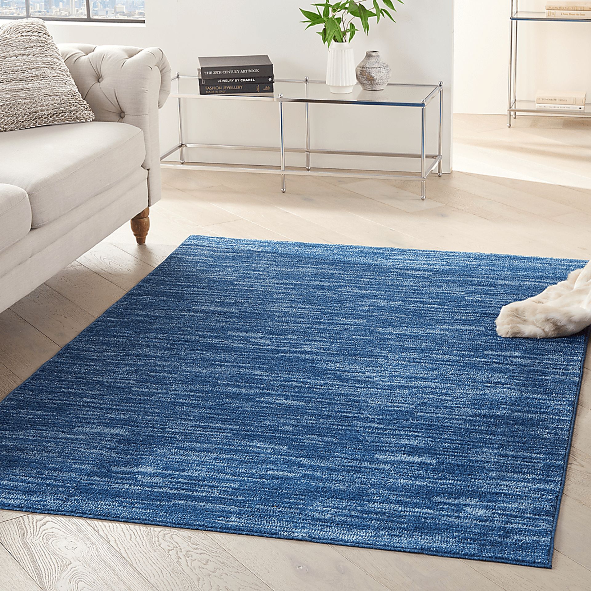 Easthagen Navy Blue 5' x 7' Indoor/Outdoor Rug - Image 4
