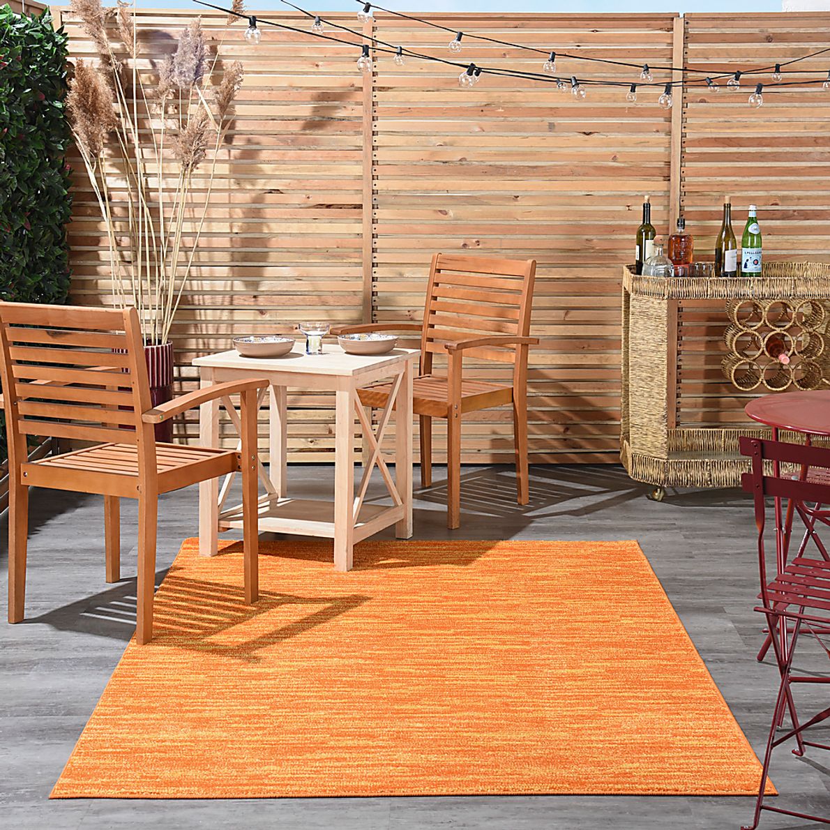 Easthagen Orange 5' x 7' Indoor/Outdoor Rug