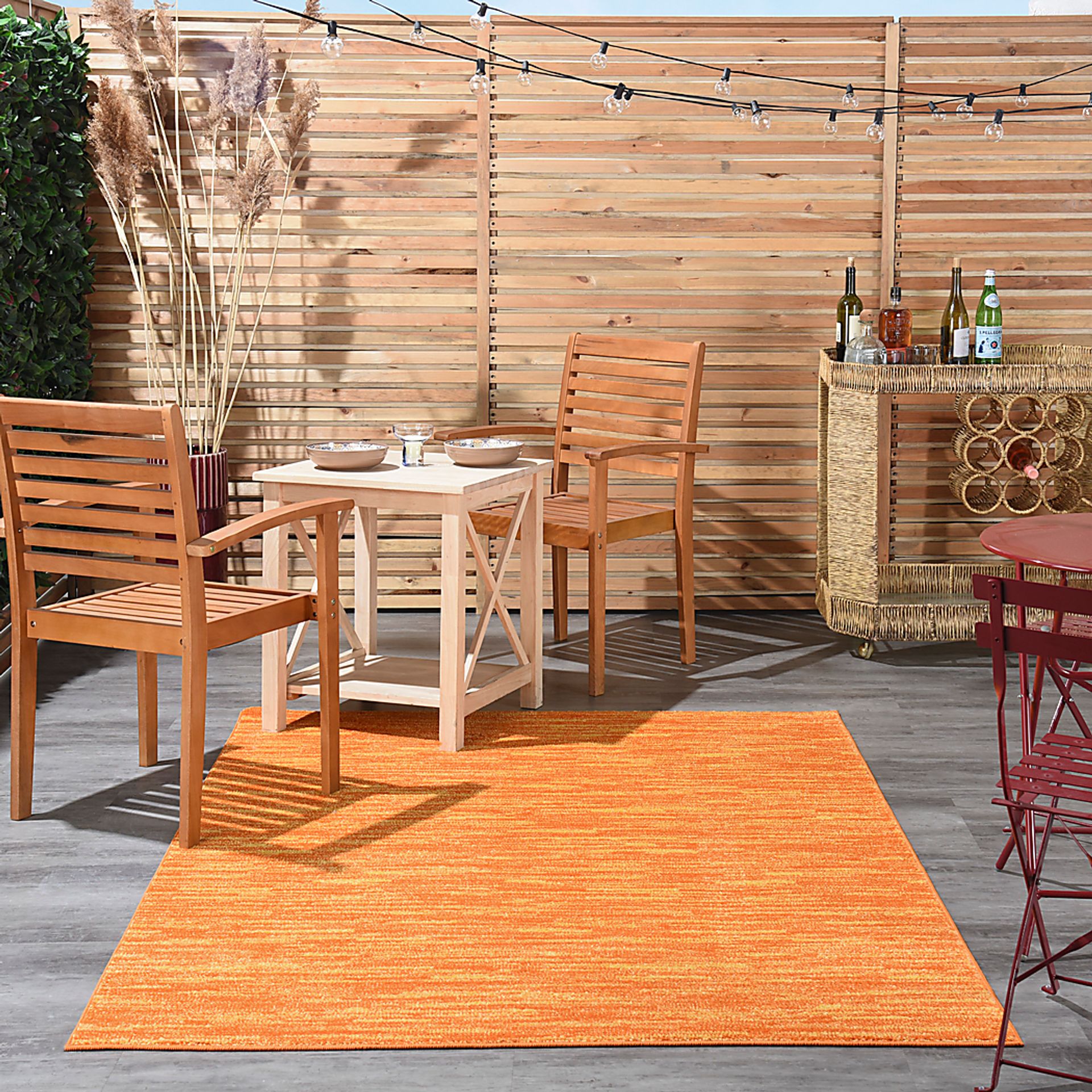 Easthagen Orange 5' x 7' Indoor/Outdoor Rug - Image 2