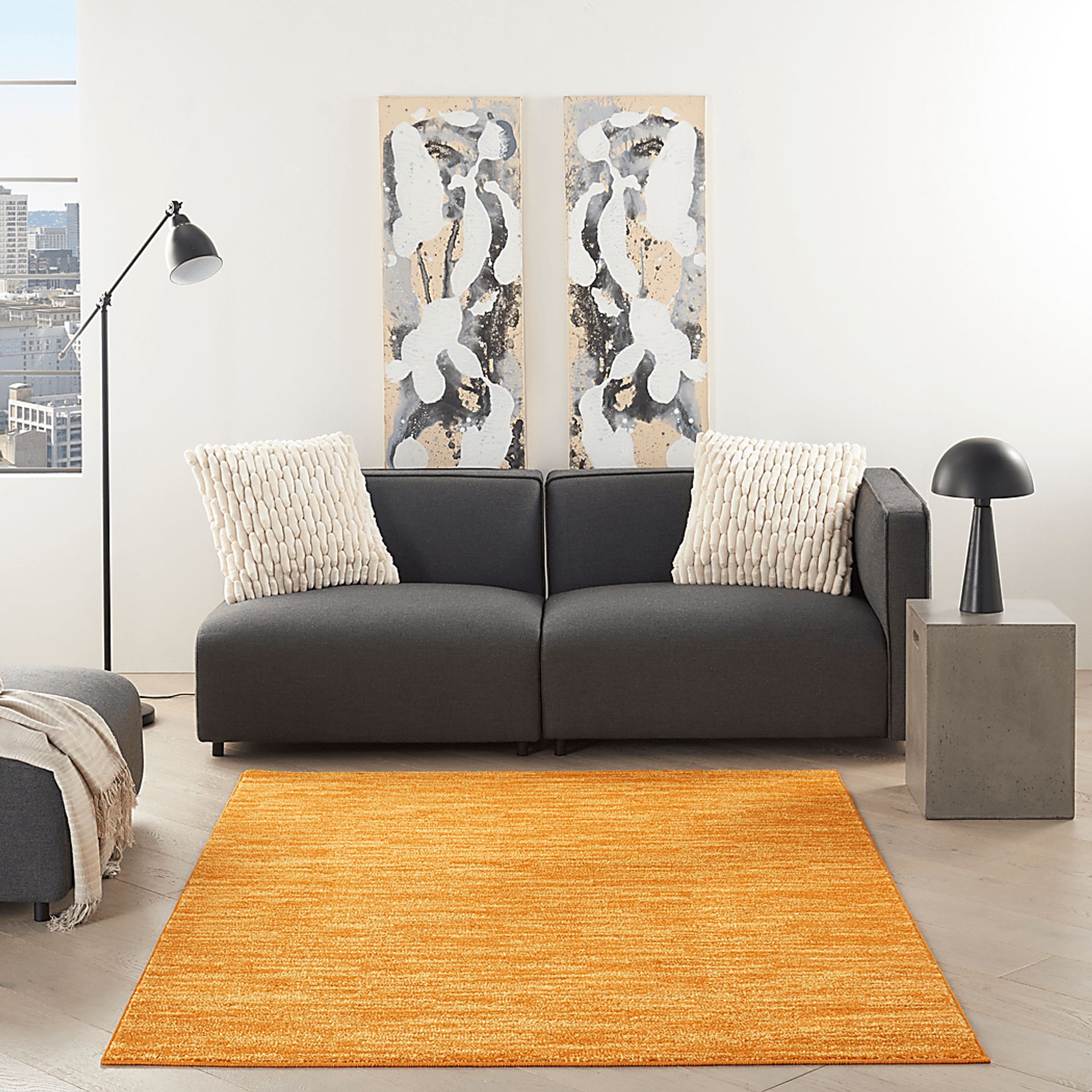 Easthagen Orange 5' x 7' Indoor/Outdoor Rug - Image 3