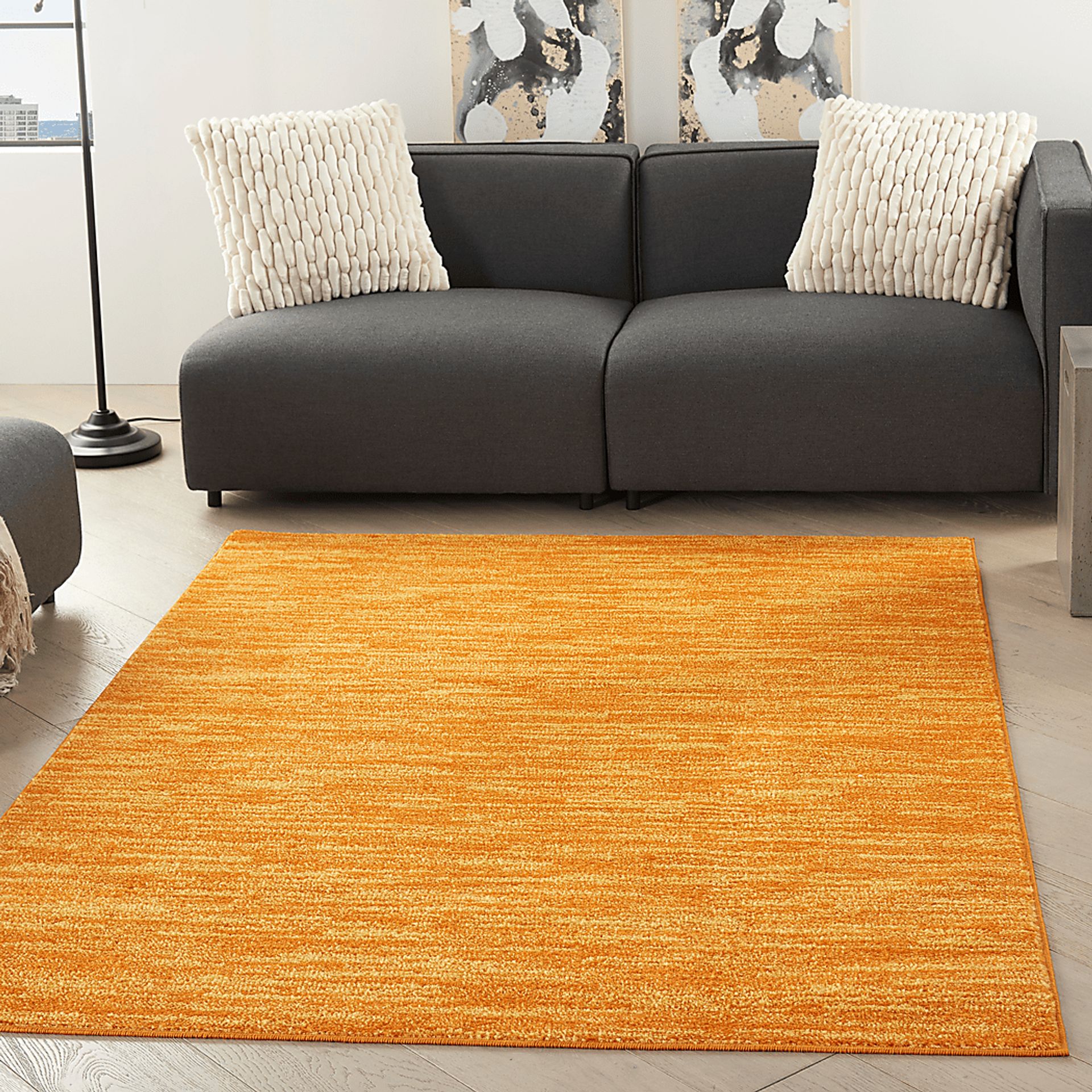 Easthagen Orange 5' x 7' Indoor/Outdoor Rug - Image 4