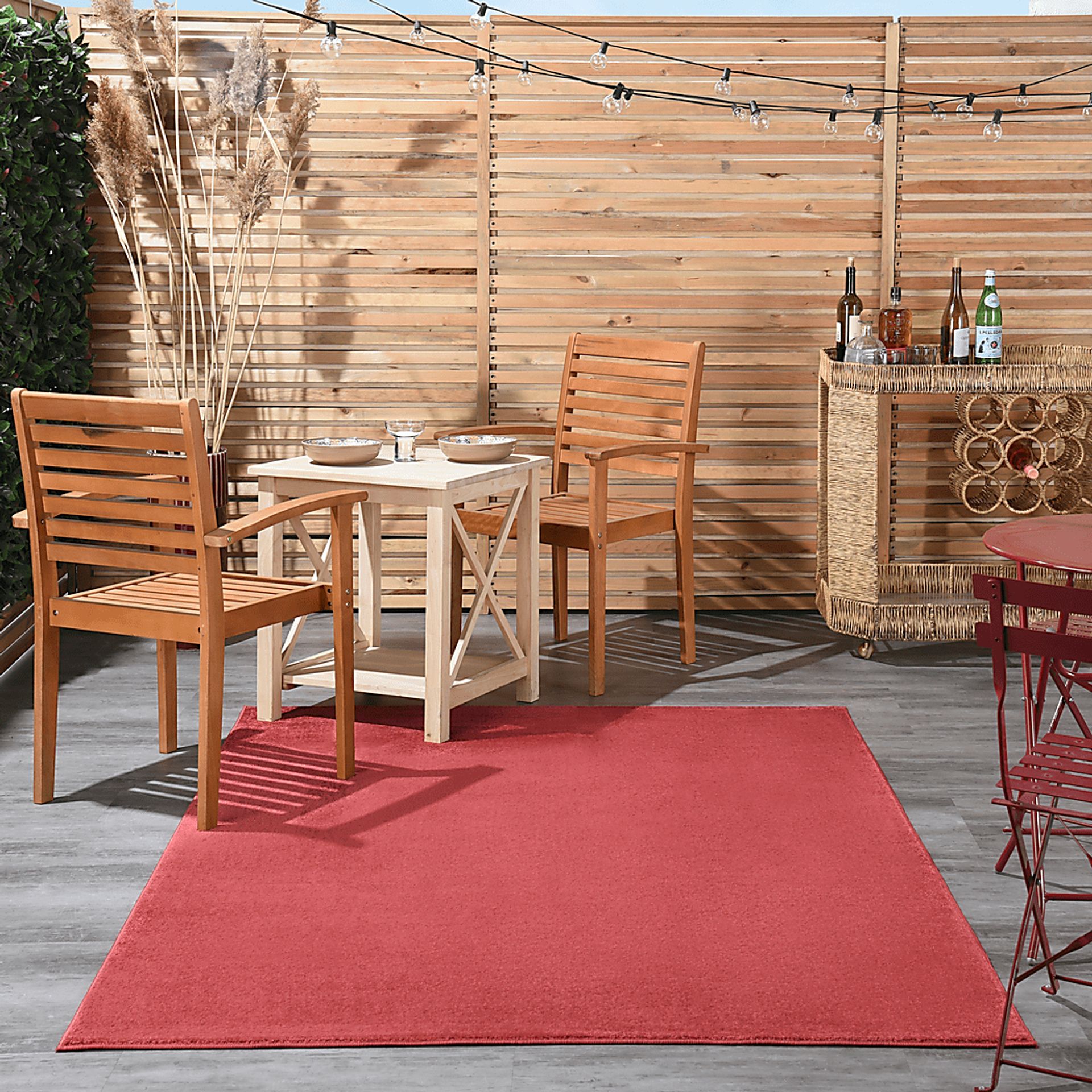 Easthagen Red 5' x 7' Indoor/Outdoor Rug - Image 2