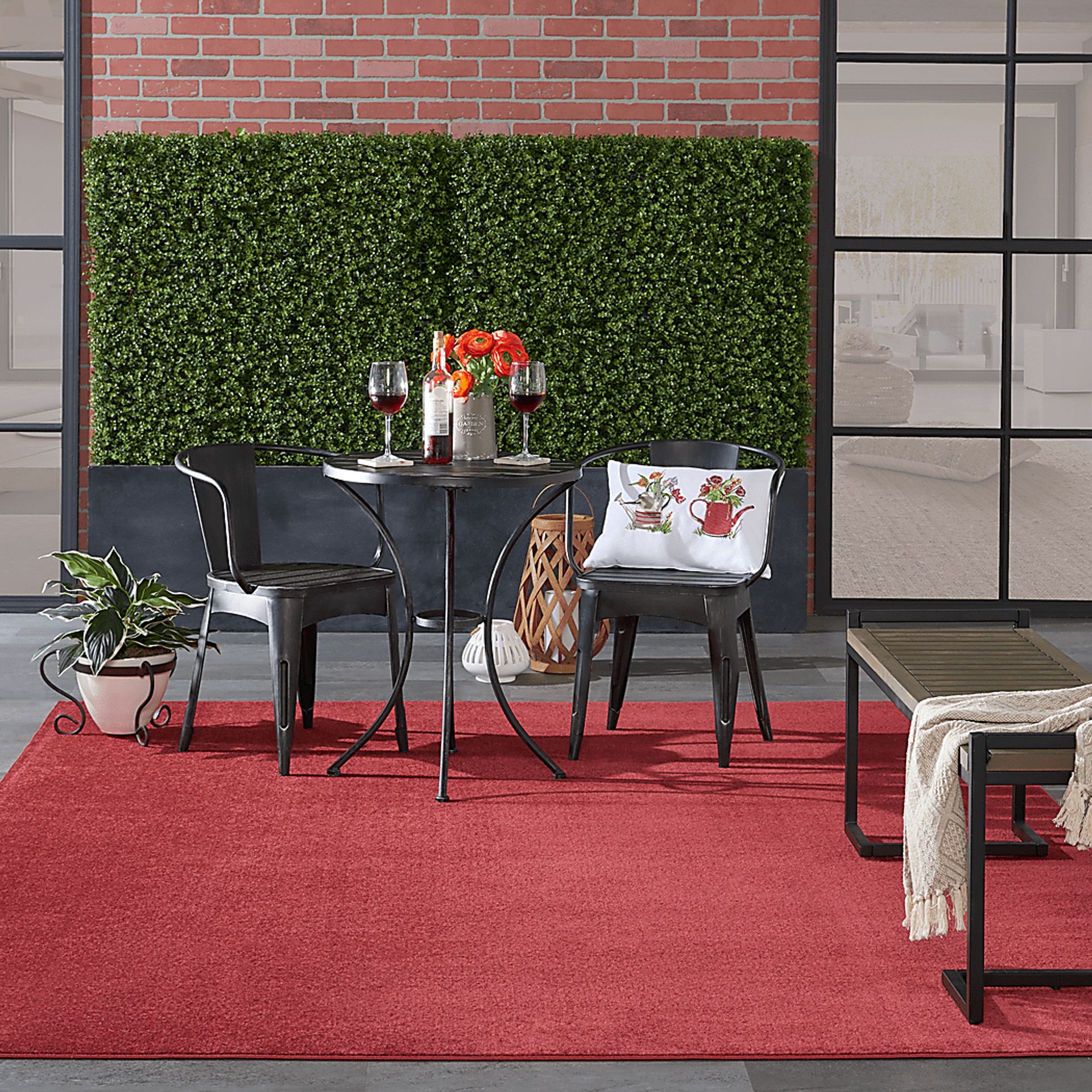 Easthagen Red 8' x 10' Indoor/Outdoor Rug - Image 2