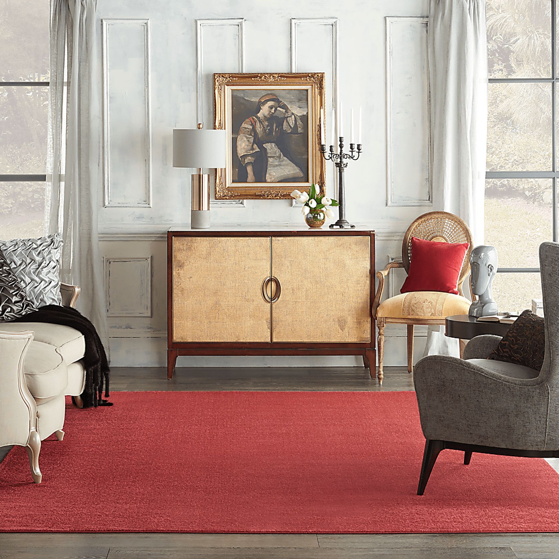 Easthagen Red 8' x 10' Indoor/Outdoor Rug - Image 3