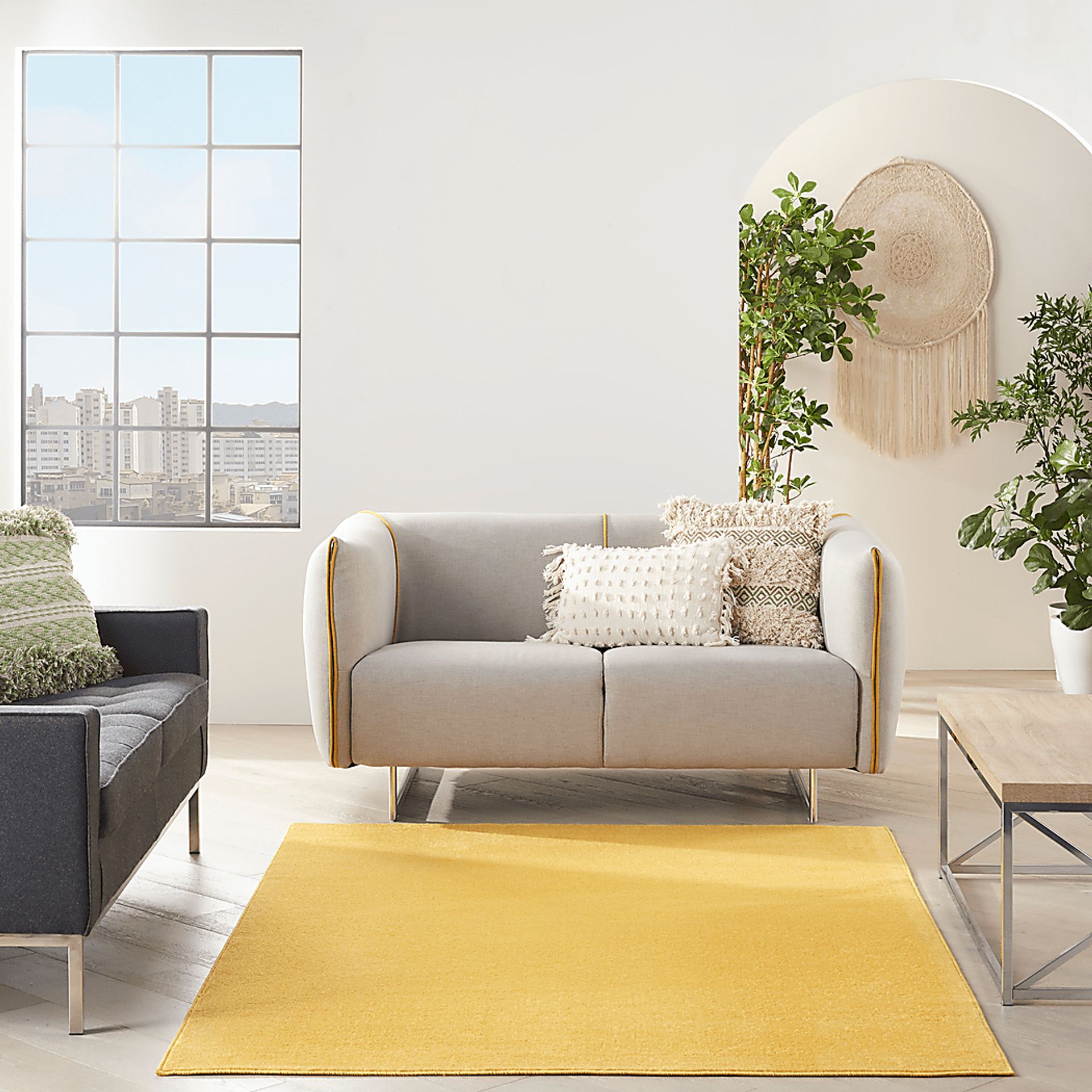 Easthagen Yellow 5' x 7' Indoor/Outdoor Rug - Image 3