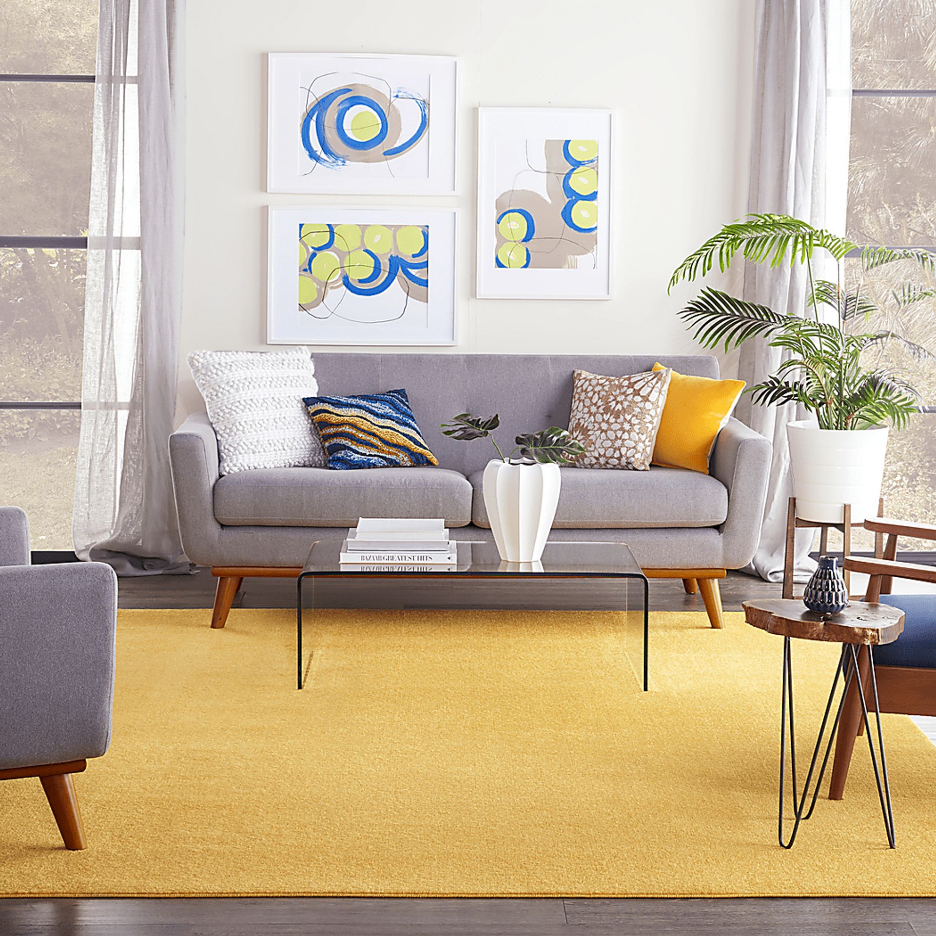 Easthagen Yellow 8' x 10' Indoor/Outdoor Rug - Image 3