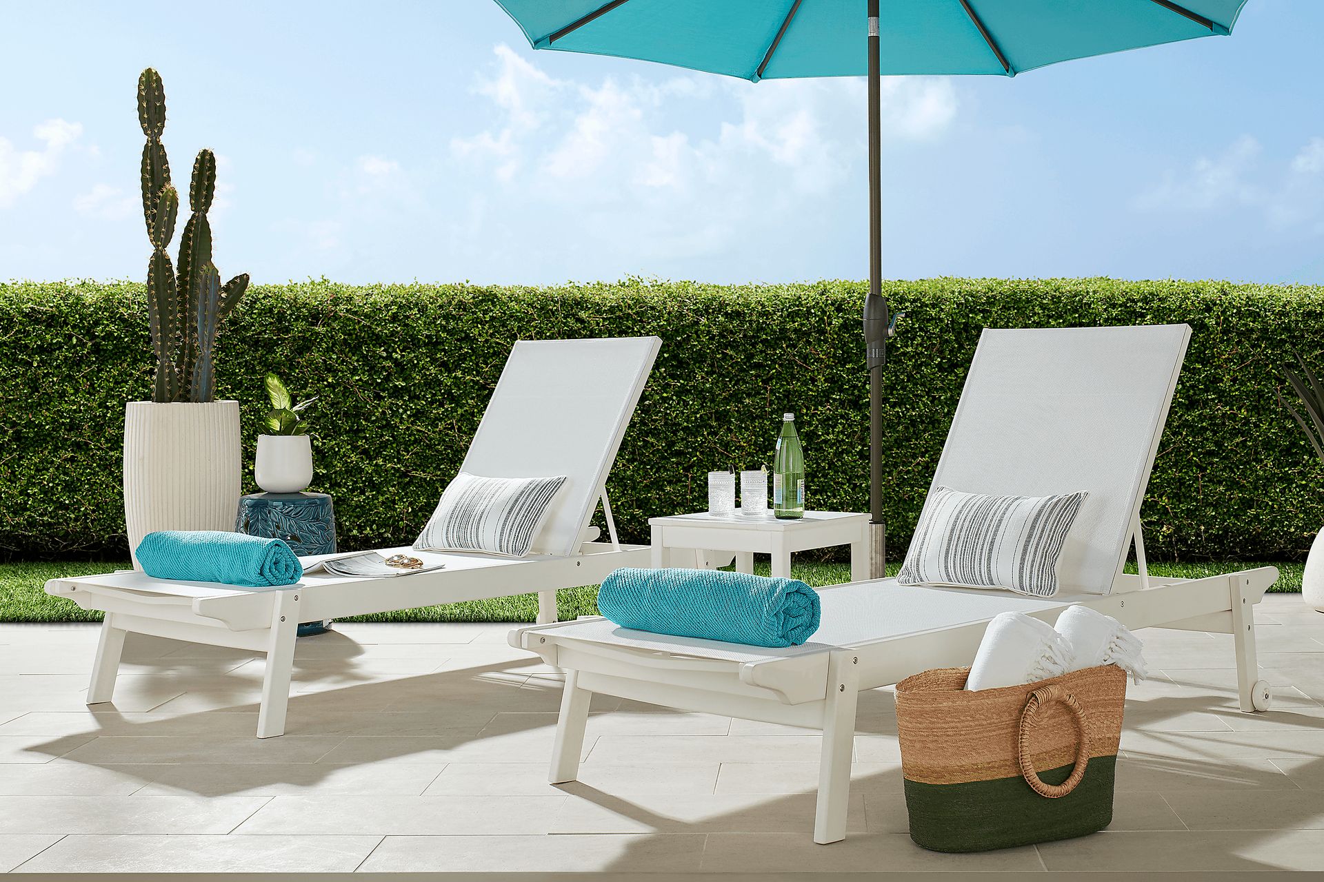 Eastlake Outdoor White Chaise, Set of 2 - Image 2