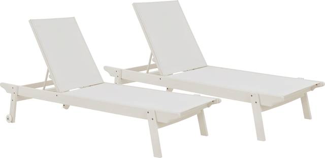 Eastlake Outdoor White Chaise, Set of 2 - Thumbnail - Image 1