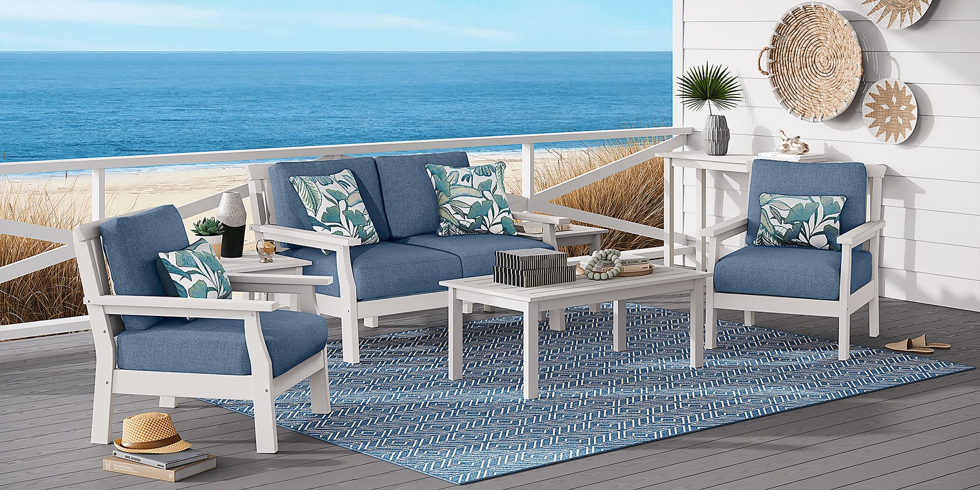 Eastlake White Outdoor Cocktail Table - Image 2