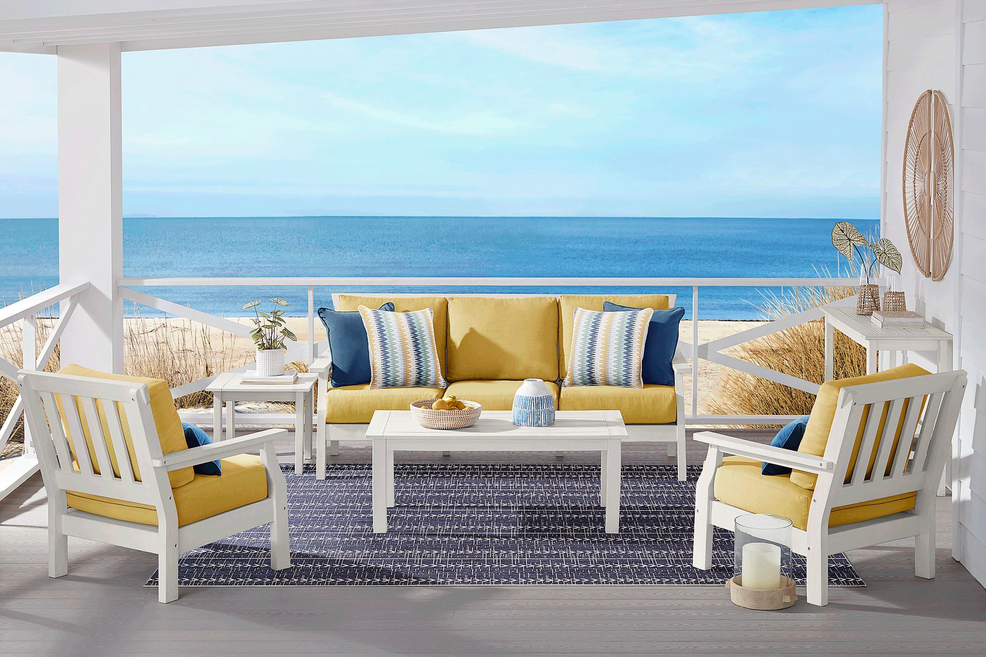 Eastlake White Outdoor Cocktail Table - Image 2