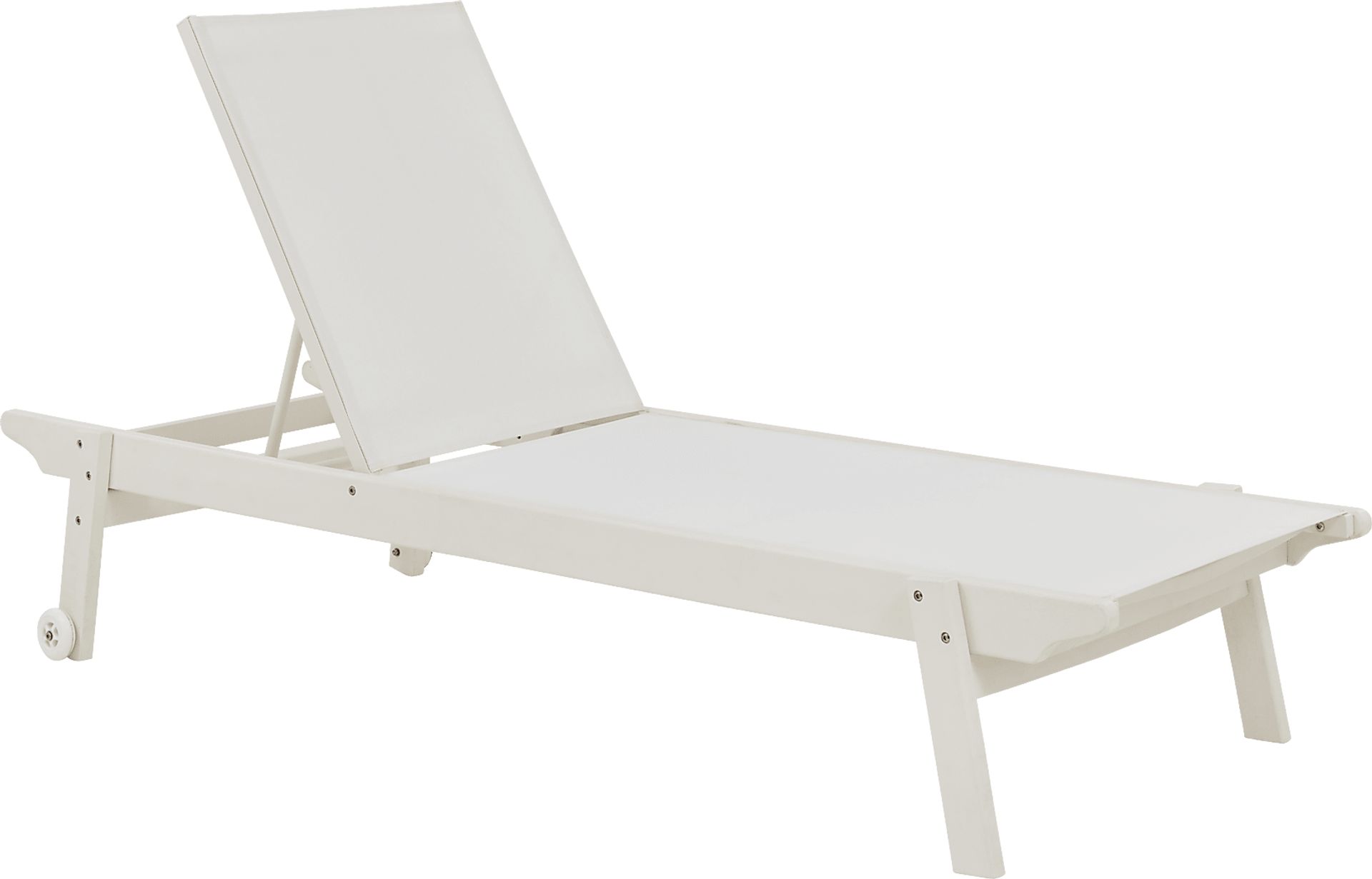 Eastlake White Outdoor Chaise - Image 1