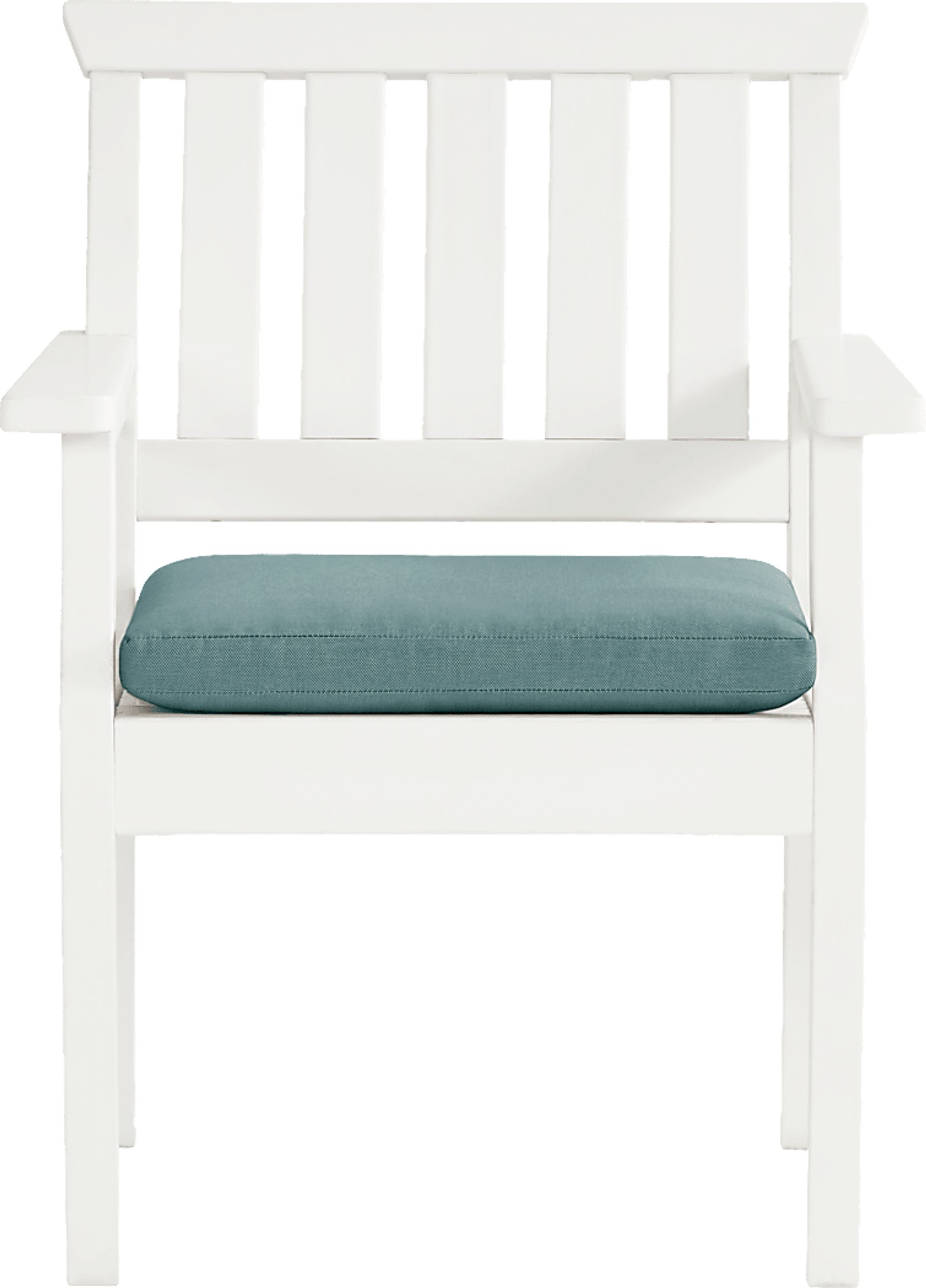 Eastlake White 7 Pc 71 in. Rectangle Outdoor Dining Set with Breeze Cushions - Image 5