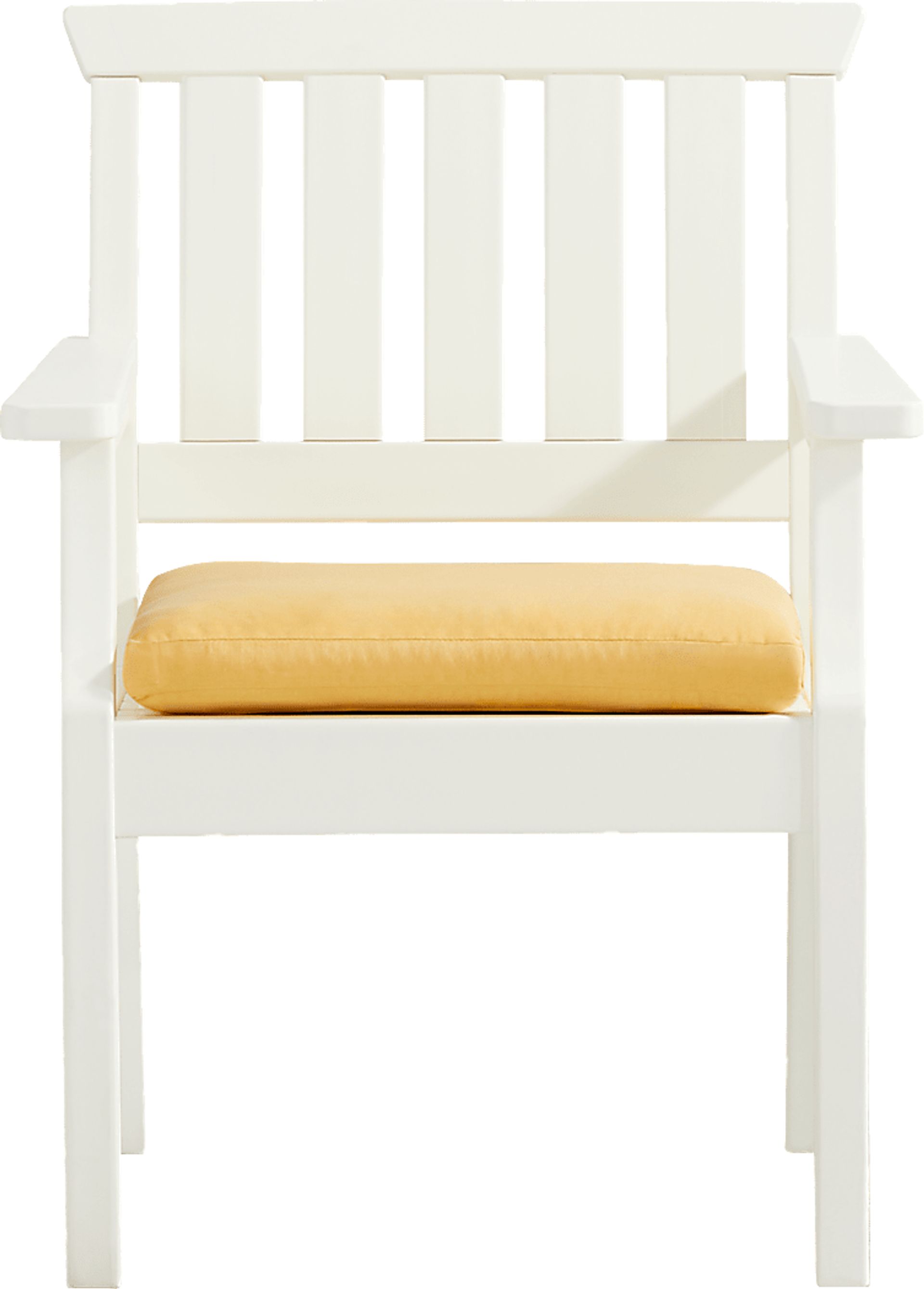 Eastlake White 7 Pc 71 in. Rectangle Outdoor Dining Set with Buttercup Cushions - Image 5