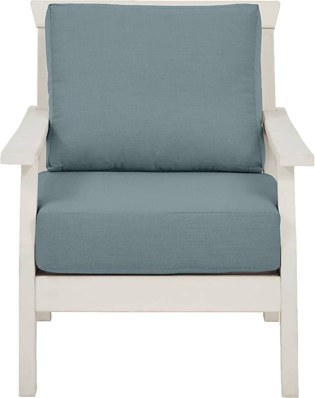 Eastlake White 3 Pc Outdoor Seating Set with Breeze Cushions - Thumbnail - Image 6
