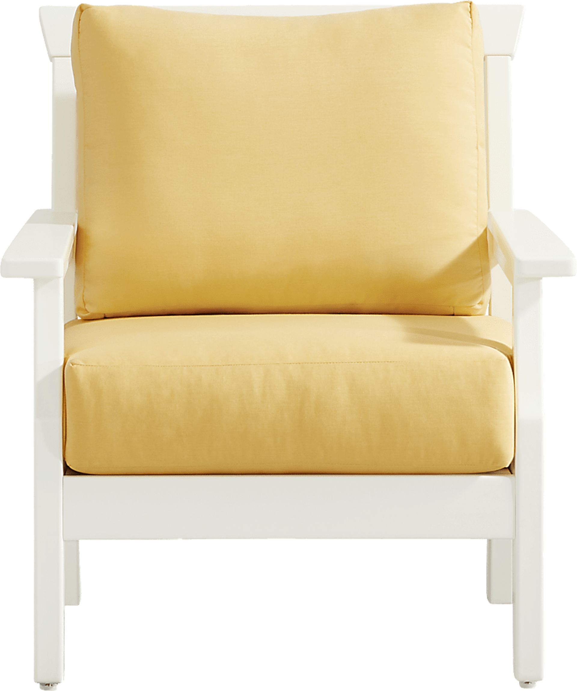 Eastlake White 4 Pc Outdoor Seating Set with Buttercup Cushions - Image 7