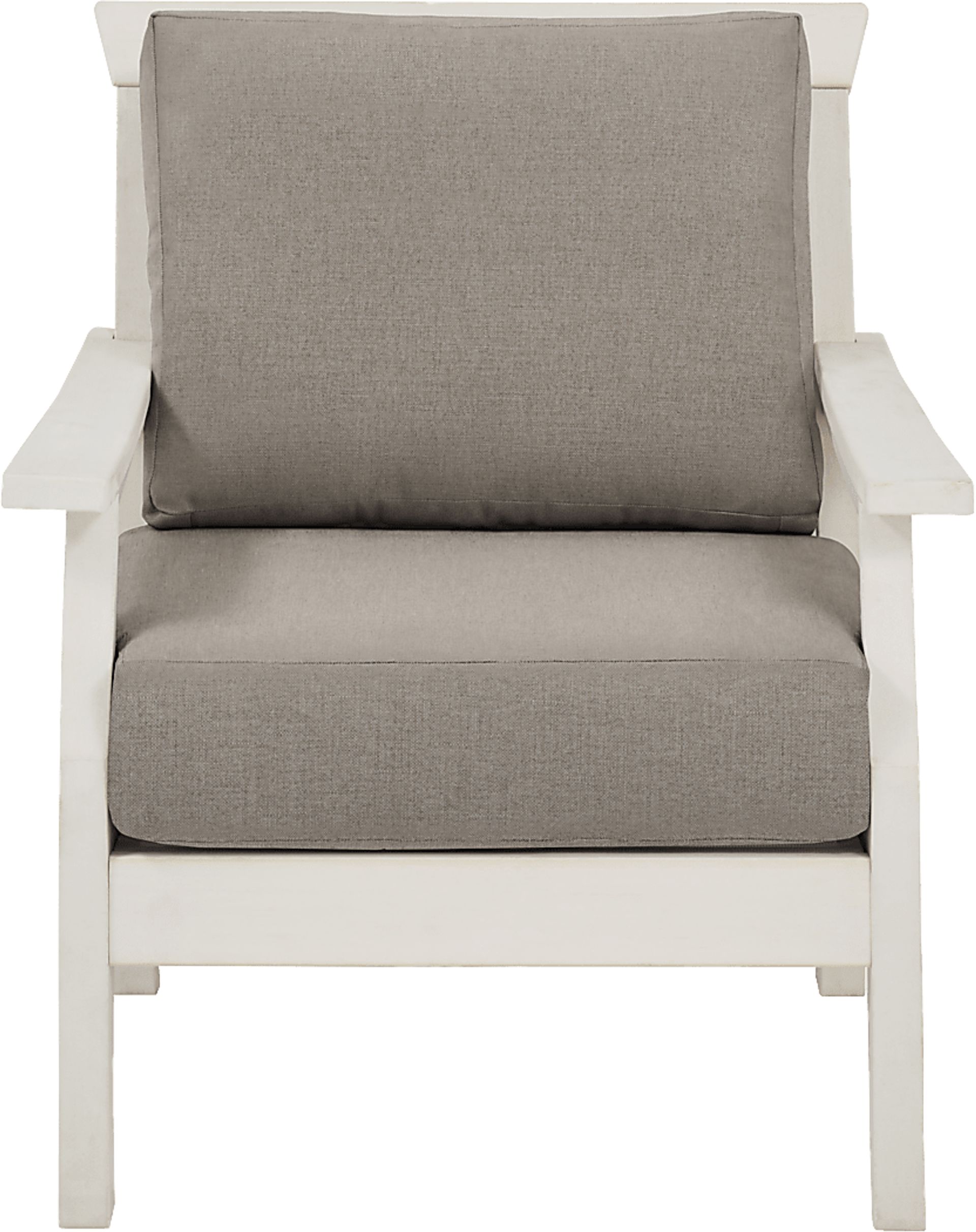 Eastlake White 4 Pc Outdoor Seating Set with Mushroom Cushions - Image 5