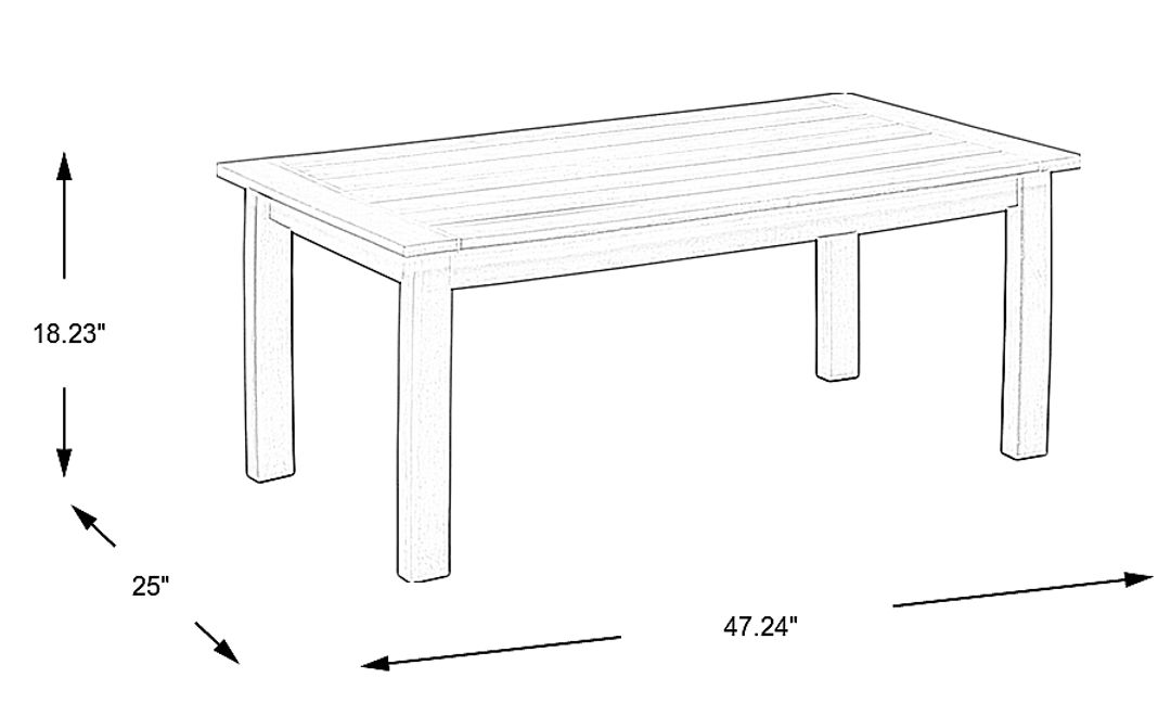 Eastlake White Outdoor Cocktail Table