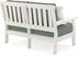 Eastlake White 4 Pc Outdoor Loveseat Seating Set with Jade Cushions