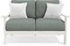 Eastlake White 4 Pc Outdoor Loveseat Seating Set with Jade Cushions