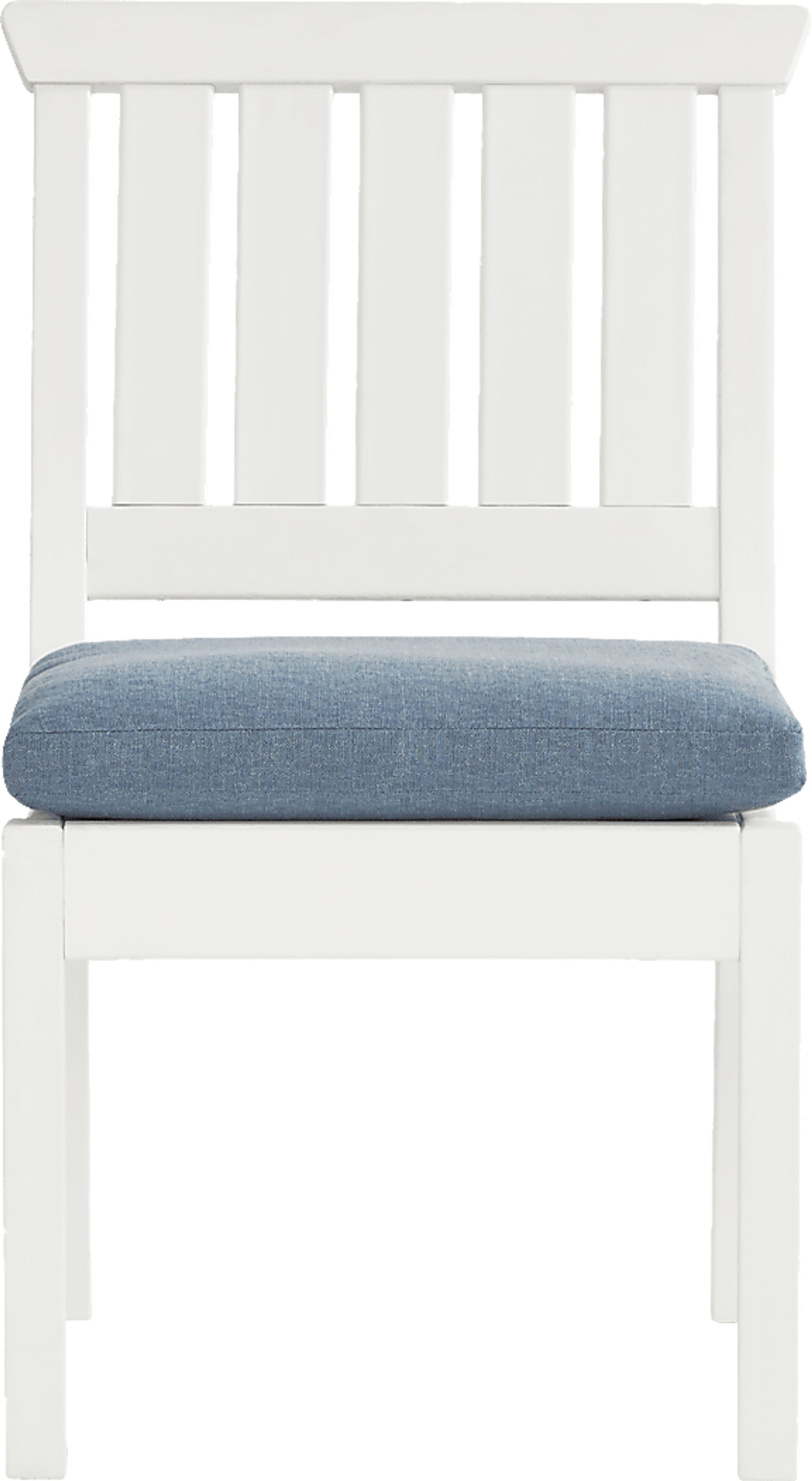 Eastlake White 5 Pc 71 in. Rectangle Outdoor Dining Set with Agean Cushions - Image 5