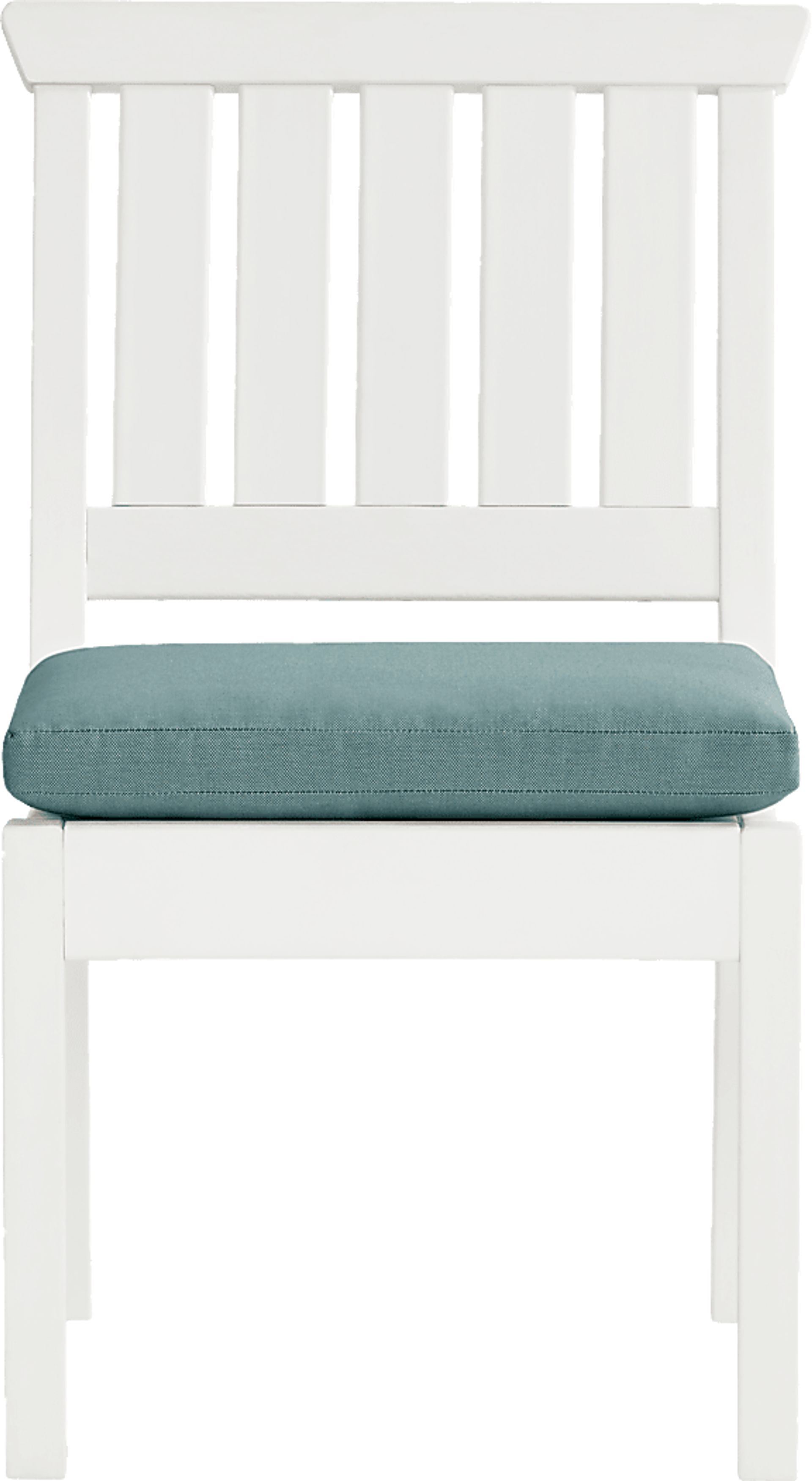 Eastlake White 7 Pc 71 in. Rectangle Outdoor Dining Set with Breeze Cushions - Image 5