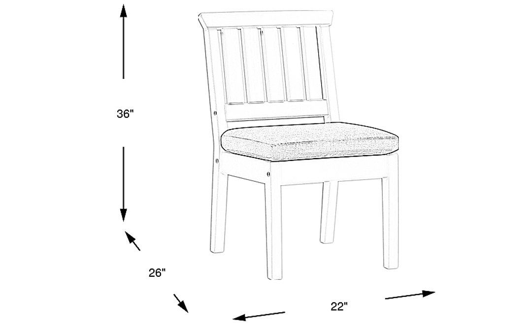 Eastlake White Outdoor Side Chair with Breeze Cushion