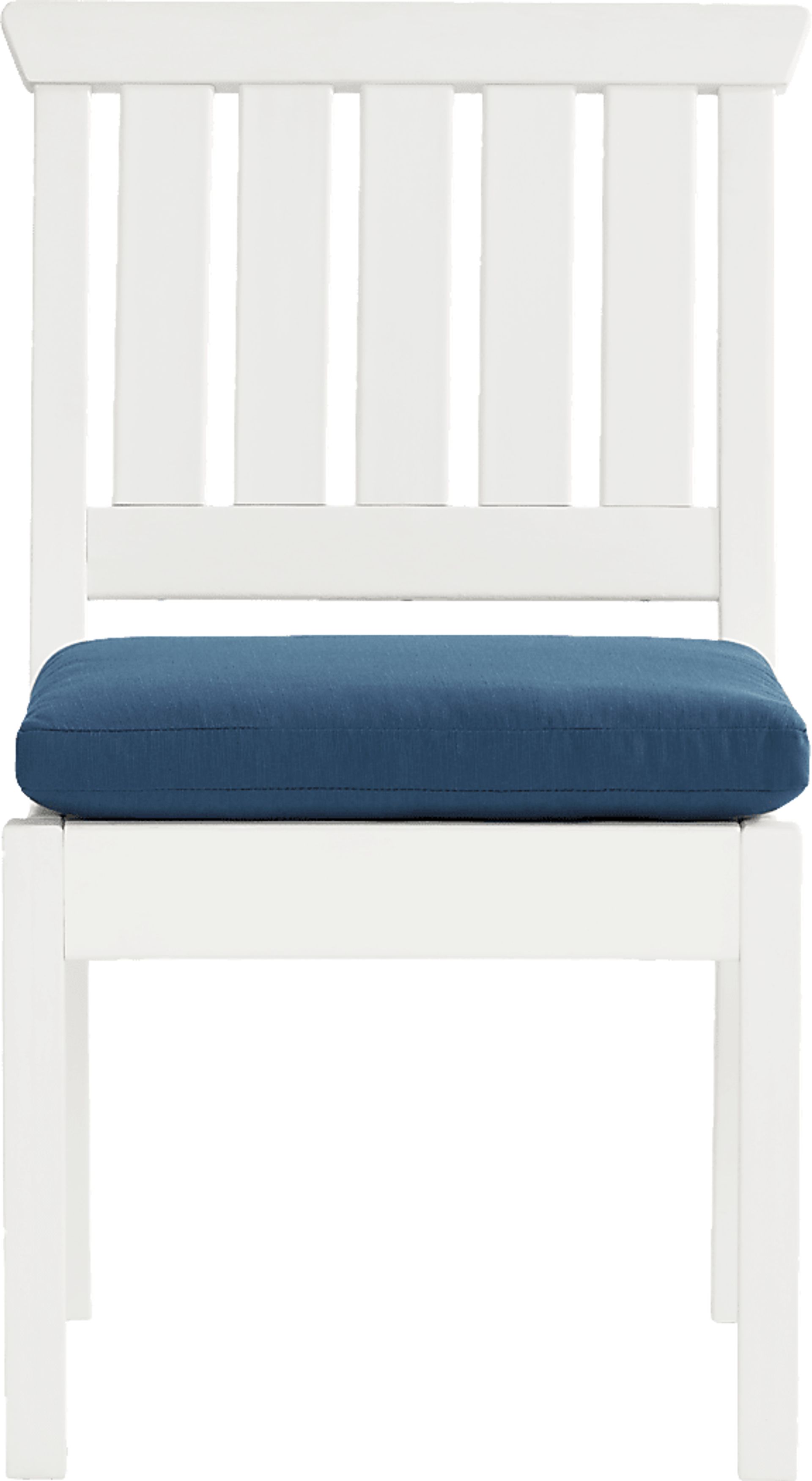 Eastlake White 7 Pc 71 in. Rectangle Outdoor Dining Set with Ocean Cushions - Image 5