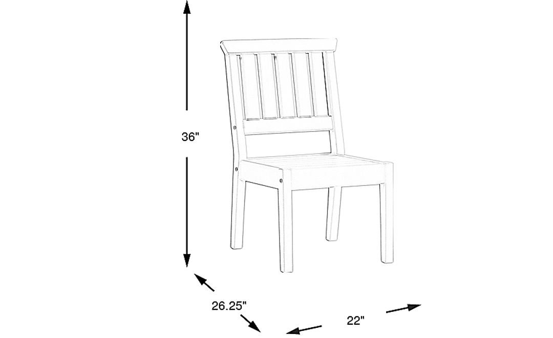 Eastlake White Outdoor Side Chair