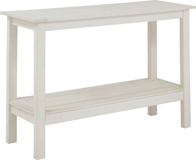 Eastlake White Outdoor Sofa Table - Thumbnail - Image 1