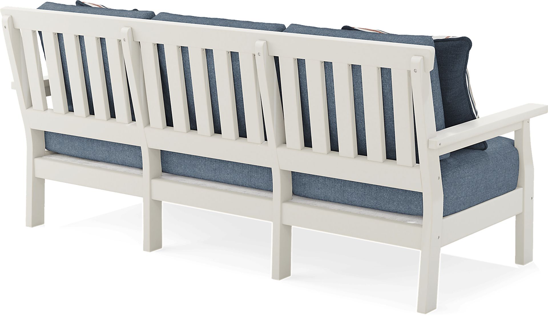 Eastlake White Outdoor Sofa with Agean Cushions - Image 4