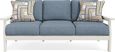 Eastlake White Outdoor Sofa with Agean Cushions
