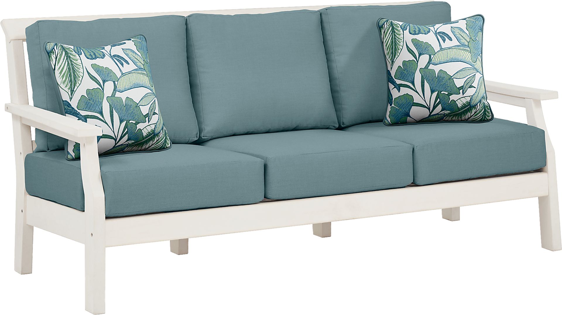 Eastlake White 3 Pc Outdoor Seating Set with Breeze Cushions - Image 3