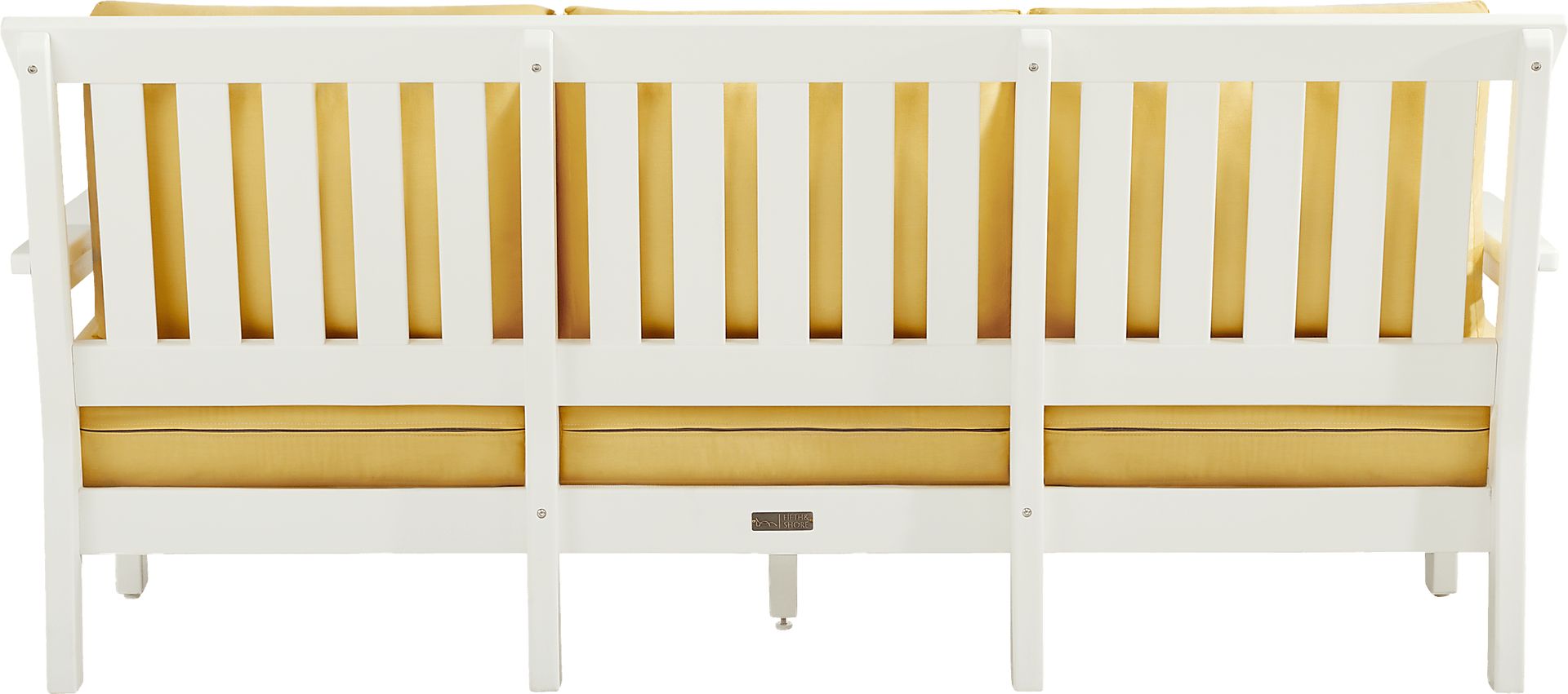 Eastlake White 4 Pc Outdoor Seating Set with Buttercup Cushions - Image 4