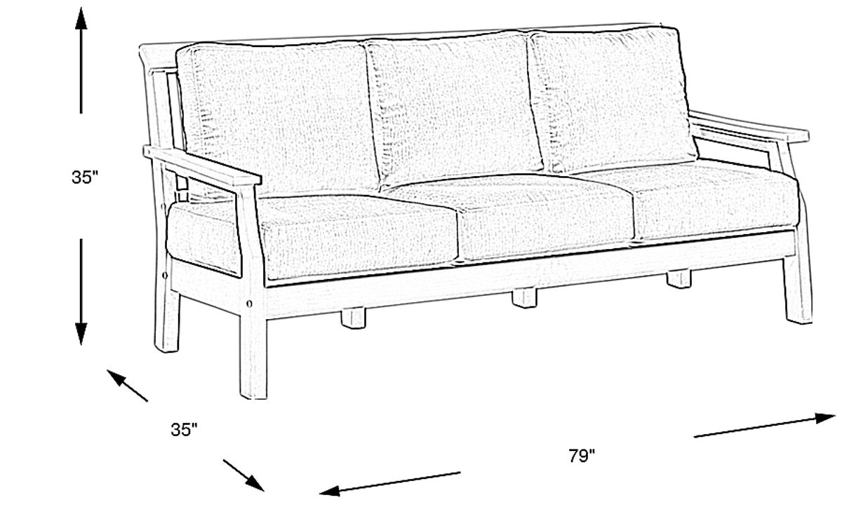 Eastlake White Colors,White Ocean Blue Synthetic Fabric Outdoor Sofa ...