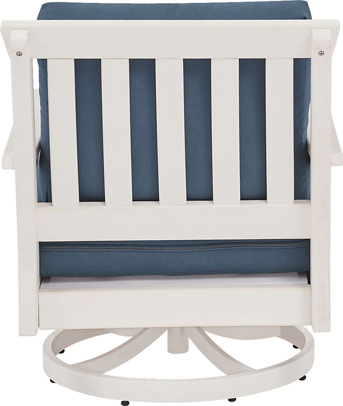 Fifth & Shore Eastlake White Colors,White Ocean Blue Outdoor Swivel ...