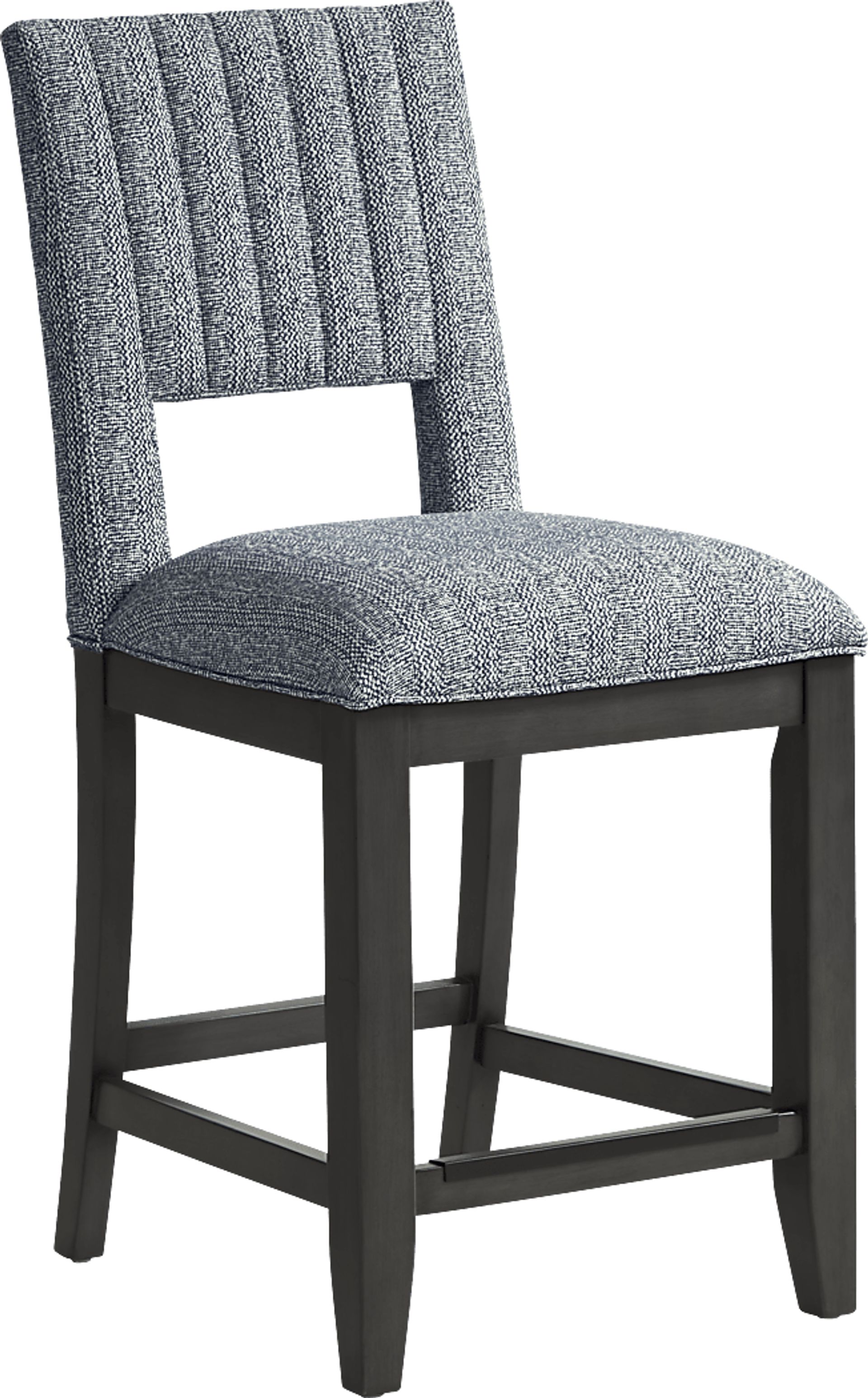 Eastleigh Charcoal 5 Pc Counter Height Dining Room with Blue Stools - Image 4