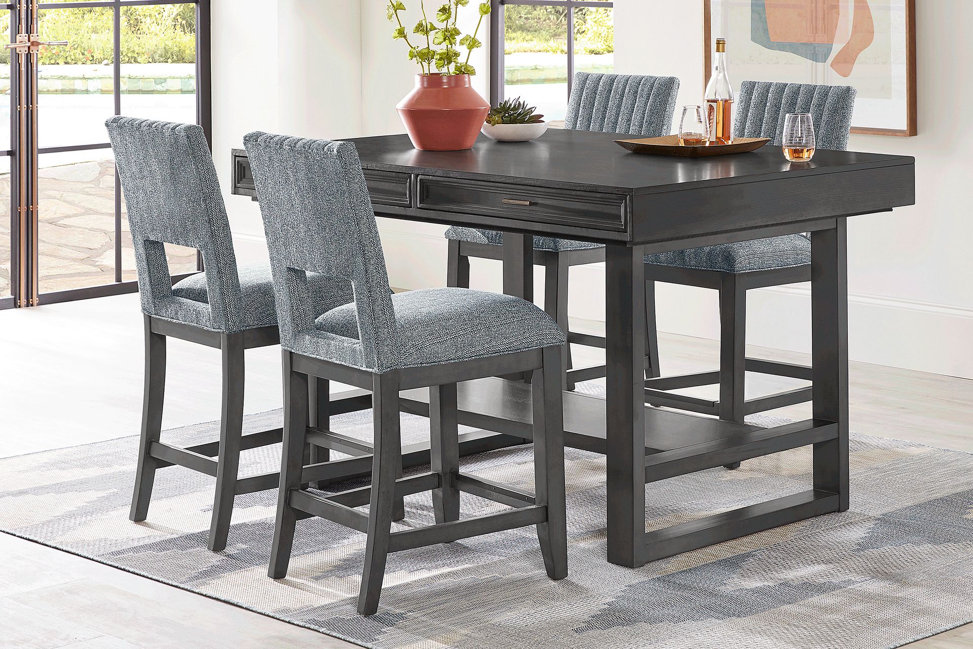 Eastleigh Charcoal Counter Height Dining Table - Image 2