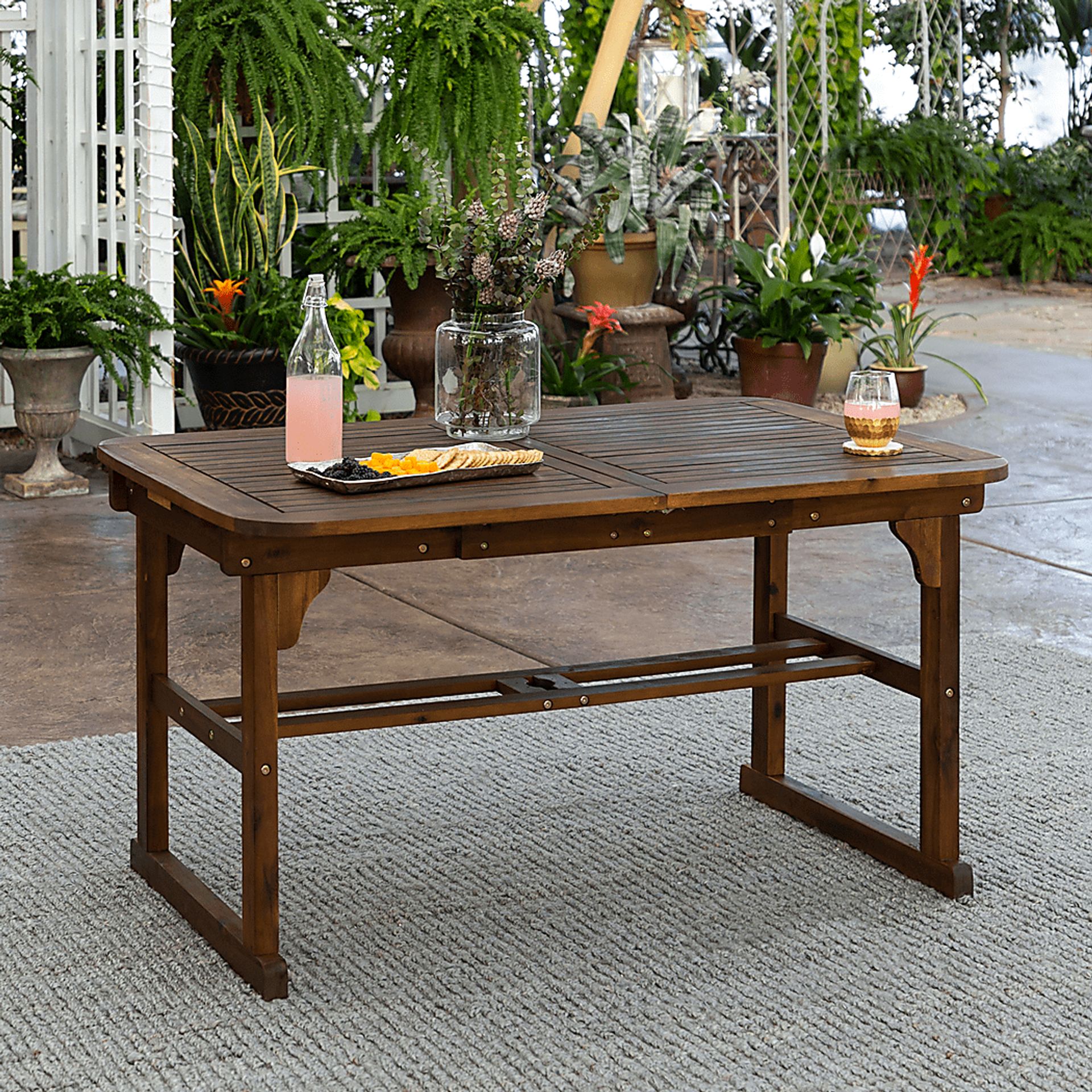 Eastline Dark Brown Outdoor Dining Table - Image 3
